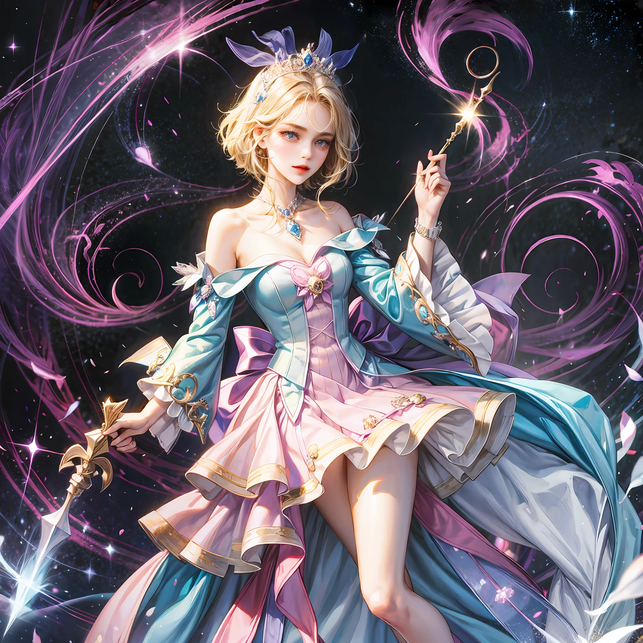 Princess Cut, magical girl, full body, holding magic wand --auto --s2