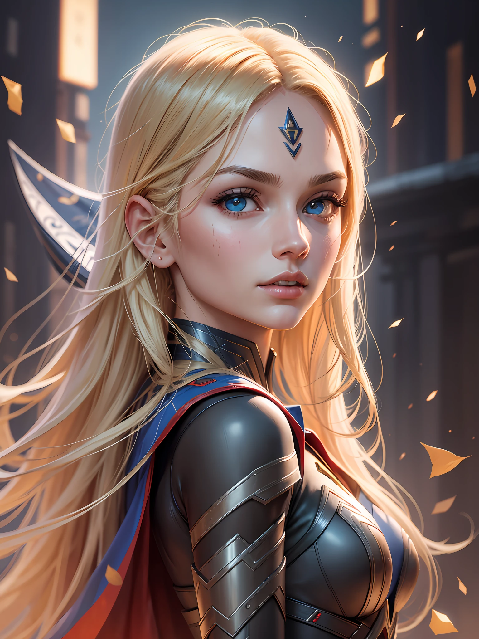 supergirl, best quality, movie, official art, sand, nature advertising art, movie wallpaper, very detailed cg uniform,4k wallpaper, intricate details, white background, upper body, facial focus, full body, full,sexy,concept art, making art, high resolution, (realistic, realistic: 1.2), physically based rendering, mechanics, reflections, realism, cyberpunk, symmetry, front view, close up, avatar ,eyes ,symmetry ,face, very sharp ,realistic ,focus , Grant Mask Painting, Movie Light, Wick, (Illustration: 1.1), Thin, Fair Skin, Delicate Face, King's Robe, Glow, Pantyhose, (Long Blonde Hair), Blue Eyes, Ultra Southern Symbol Chest S, Battlefield, Chip, Glow, Sword