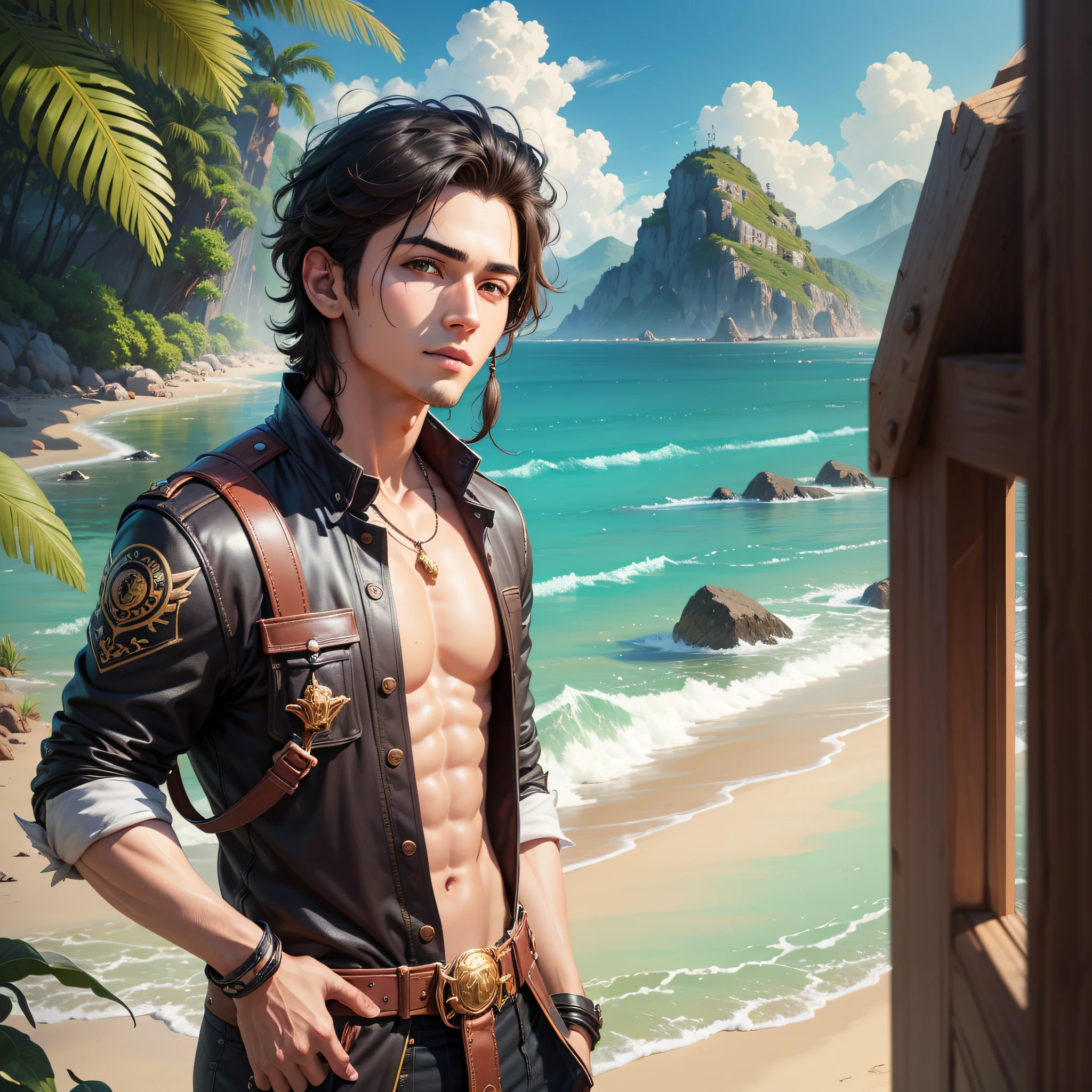 Outstanding, high quality, 4k, handsome boy, sunny, avatar, --auto --s2