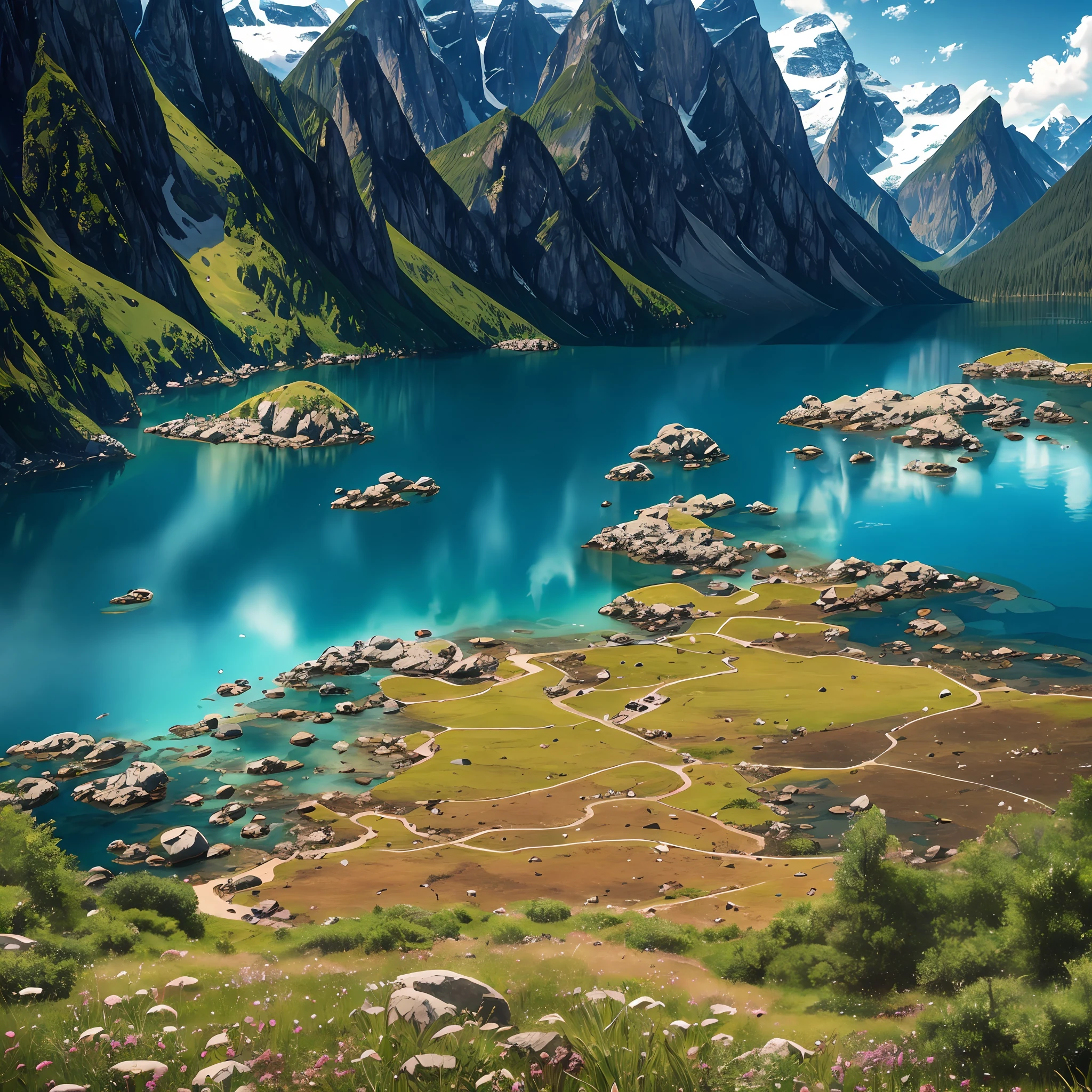 Outstanding, high quality, 8k, beautiful natural scenery, cinematic perspective, realism, --auto --s2