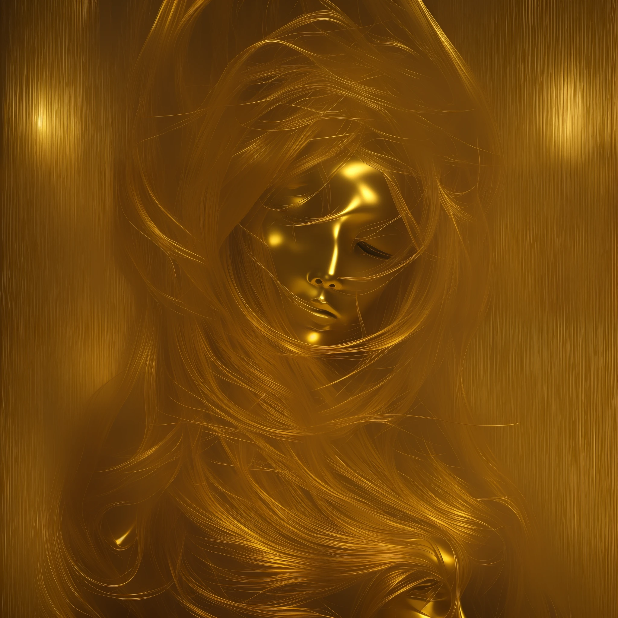(masterpiece), (best quality: 1.4) golden mask, woman tears, golden tears, dark atmosphere, art, masterpiece, ultra-detailed, album cover award-winning, masterpiece, 8k, high resolution, highest texture, --v6