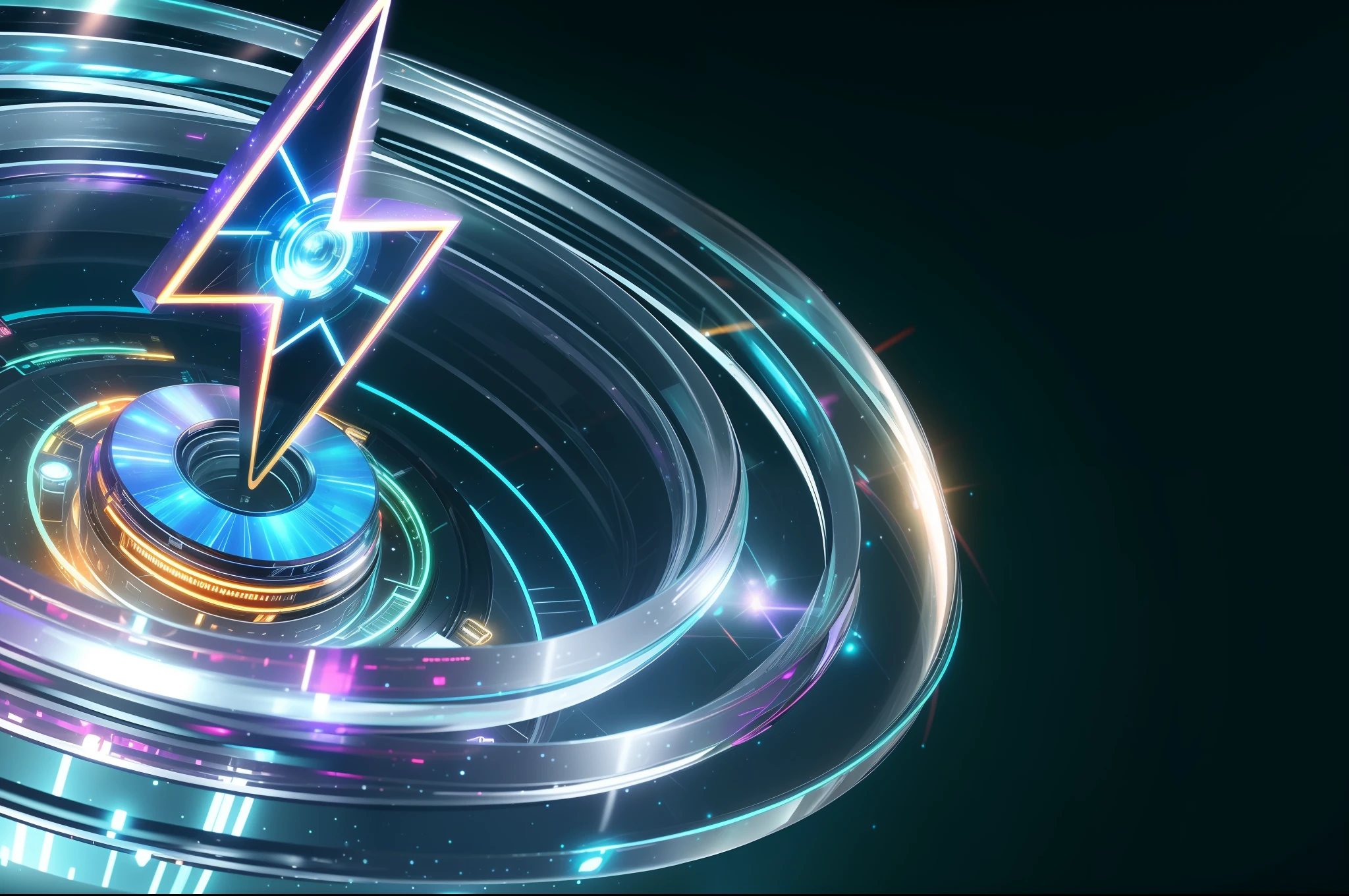 Glass ring close-up with a lot of lights, futuristic ring texture, futuristic light sense, 4K punk wallpaper, amazing wallpaper, 4K HD illustration wallpaper, sci-fi night scene, futuristic portal, digital artwork 4k, sci-fi fantasy desktop wallpaper, futuristic digital art, ring body, teal series