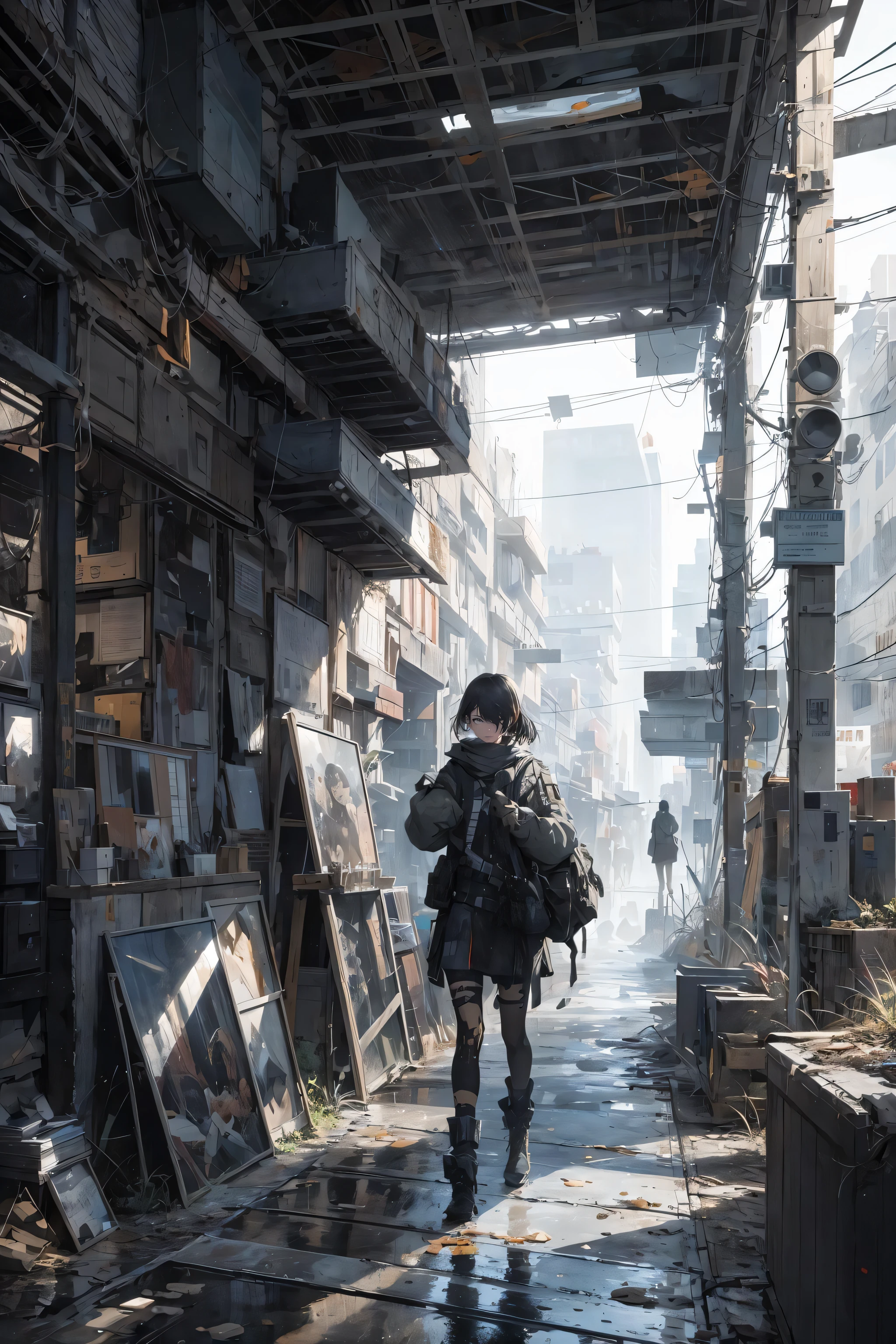 absurdres, highres, ultra detailed, (1girl:1.3),
BREAK
, brutalist art, raw concrete, geometric forms, architectural sculptures, bold textures, industrial aesthetic, unadorned surfaces
BREAK
, digital painting, virtual brushstrokes, versatile techniques, realistic textures, creative freedom, modern artistic expression