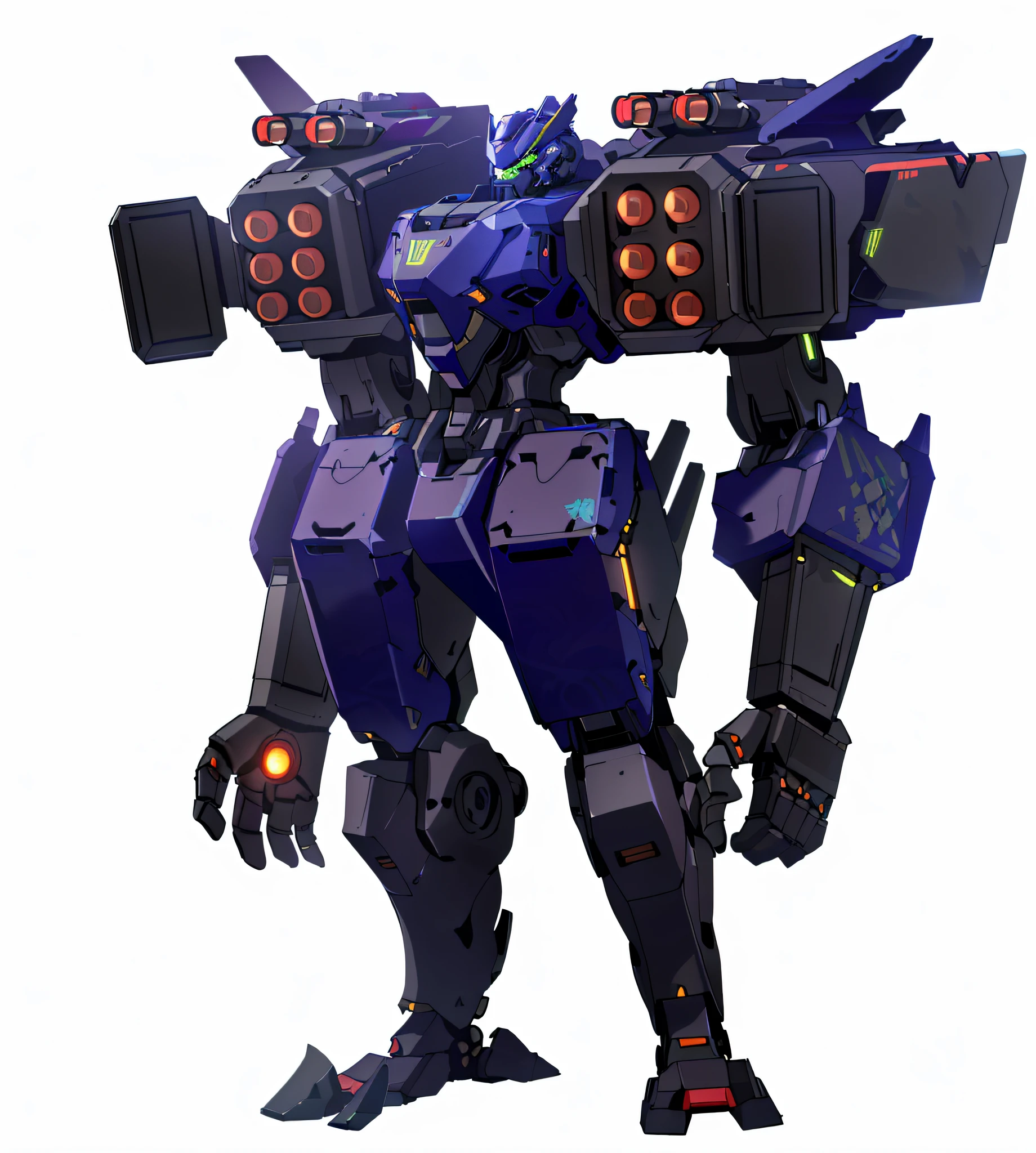 ((Best quality)), ((masterpiece), (highly detailed:1.3), 3D, Beautiful, (cyberpunk:1.2), a villain mech, robot standing, front rocket launcher on shoulder, black mech, mecha inspiration, cool mecha style, anime mecha robot, full body mecha set, anime mech armor, armored core style mecha, mecha style Greek god, mecha armor, Anime Big Mech Robot, Mech Warrior, Full Body Mech, Glow Eyes, Full Body, Panorama, Reality, HDR (High Dynamic Range), Ray Tracing, NVIDIA RTX, Super Resolution, Unreal 5, Subsurface Scattering, PBR Textures, Post-processing, Anisotropic Filtering, Depth of Field, Maximum Clarity and Clarity, Multi-layer Textures, Albedo and Specular Maps, Surface Shading, Accurate Simulation of Light-Material Interactions, Perfect Proportions, Octane Render, duotone illumination, large aperture, low ISO, white balance, rule of thirds, 8K RAW, high efficiency sub-pixels, subpixel convolution,