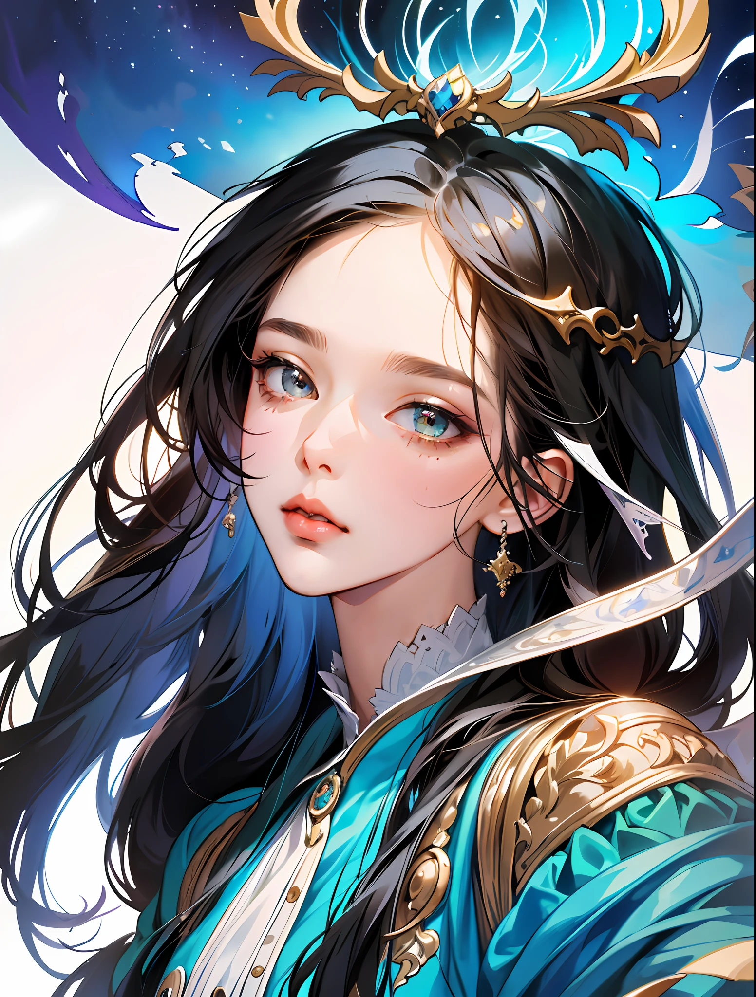Absurd, high resolution, super detailed, 1girl, solo, very detailed eye, (official art, beauty and aesthetics: 1.2), (1girl), very detailed, (fractal art: 1.3), colorful, most detailed, rich in detail