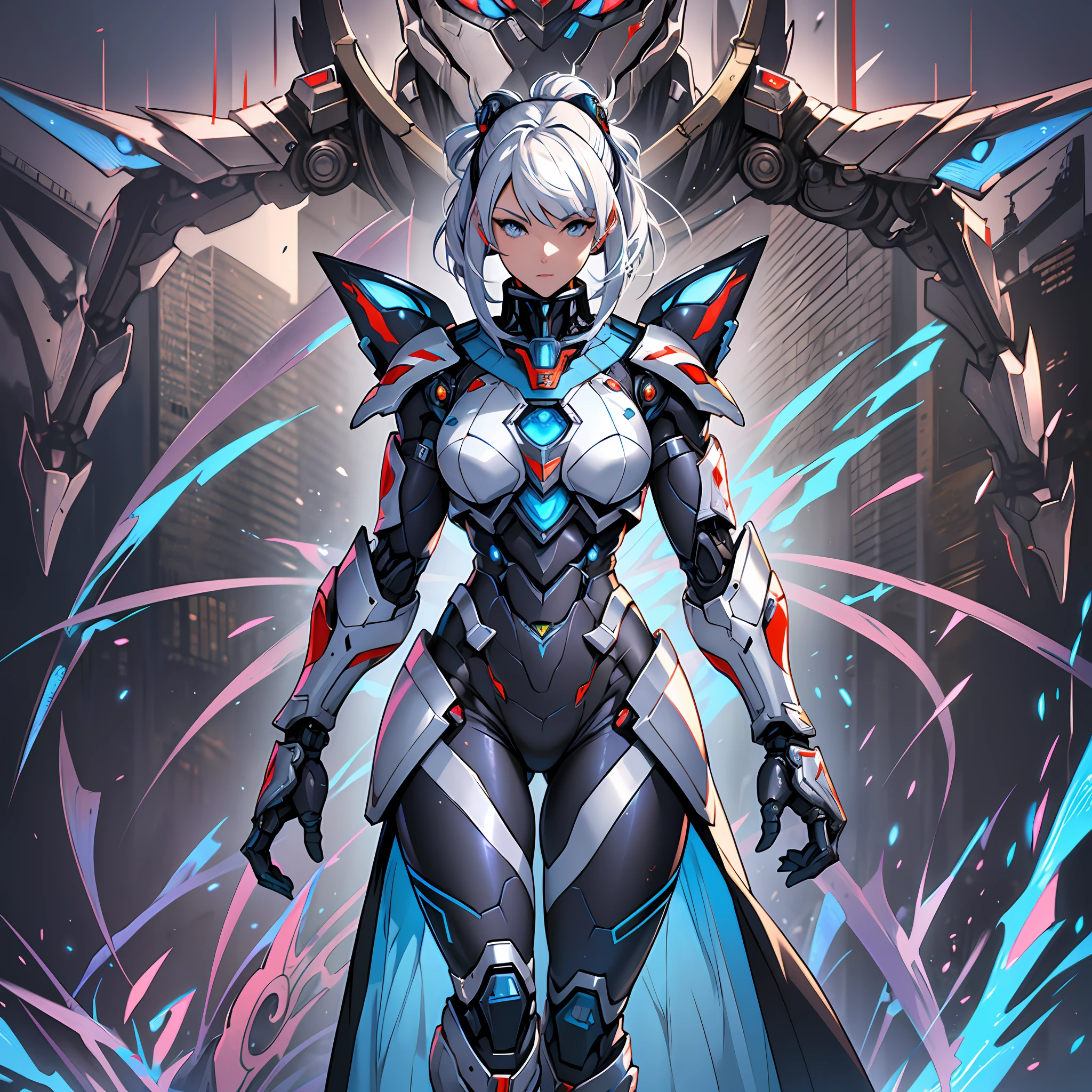 Close up portrait of a person in costume with a sword, cyber japan style armor, cyber japan armor, guyver style, girl in armor, monster hunter armor, full body mecha suit, perfect anime cyborg woman, cyborg noble woman, mecha cyber armor girl, detailed full body concept, female armor, anime character. Full Body Art --auto --s2