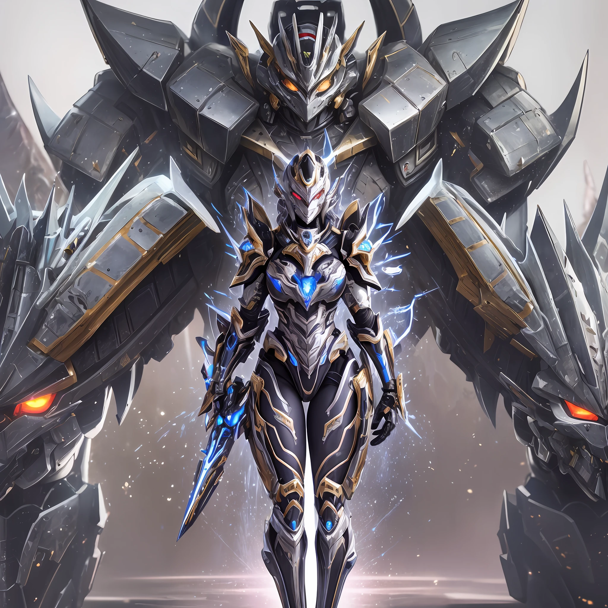 Close up portrait of a person in costume with a sword, cyber japan style armor, cyber japan armor, guyver style, girl in armor, monster hunter armor, full body mecha suit, perfect anime cyborg woman, cyborg noble woman, mecha cyber armor girl, detailed full body concept, female armor, anime character. Full Body Art --auto --s2