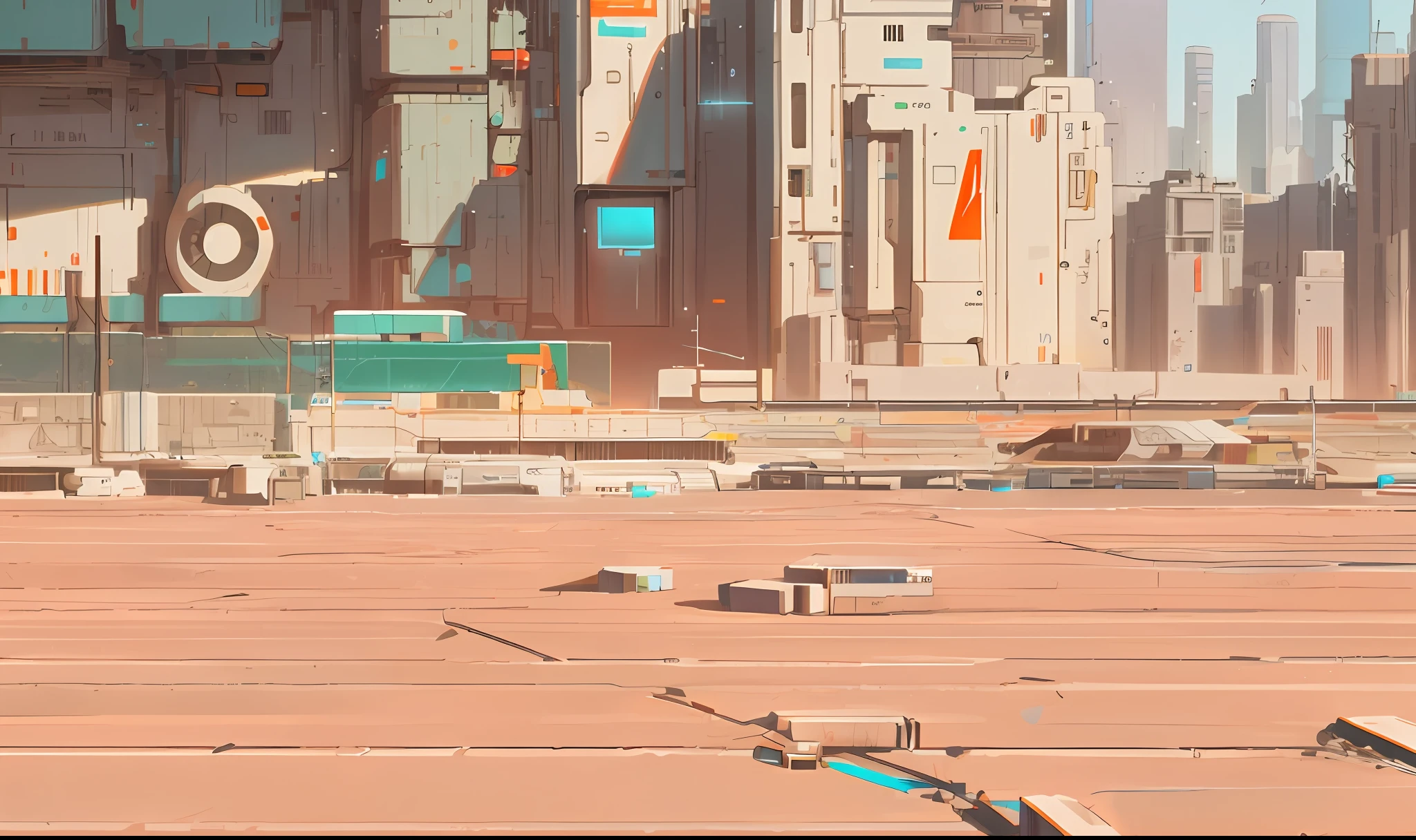 Cyberpunk, outdoor scene sci-fi scene, full of technology, empty ground, modern, rich in detail, glass, HD