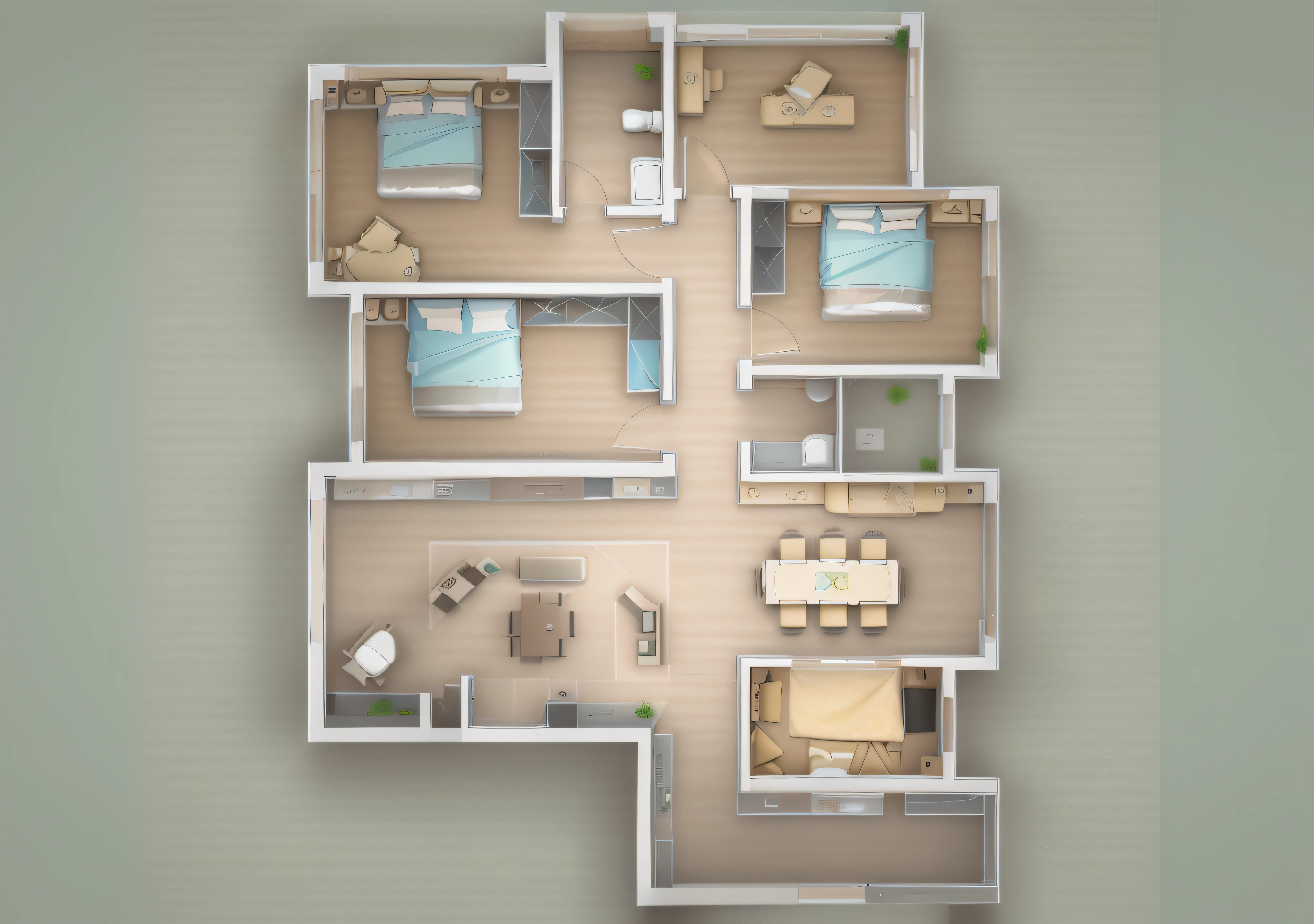 a drawing of a plan of a two bedroom apartment with a living room and a kitchen, apartment design, floor plan, fancy apartment, floor plan view, apartment, plan, architectural plan, old apartment, plan drawing, apartment set in the near future, layout, house interior, hight resolution, residential design, open plan, apartment of an art student, layout design --auto --s2