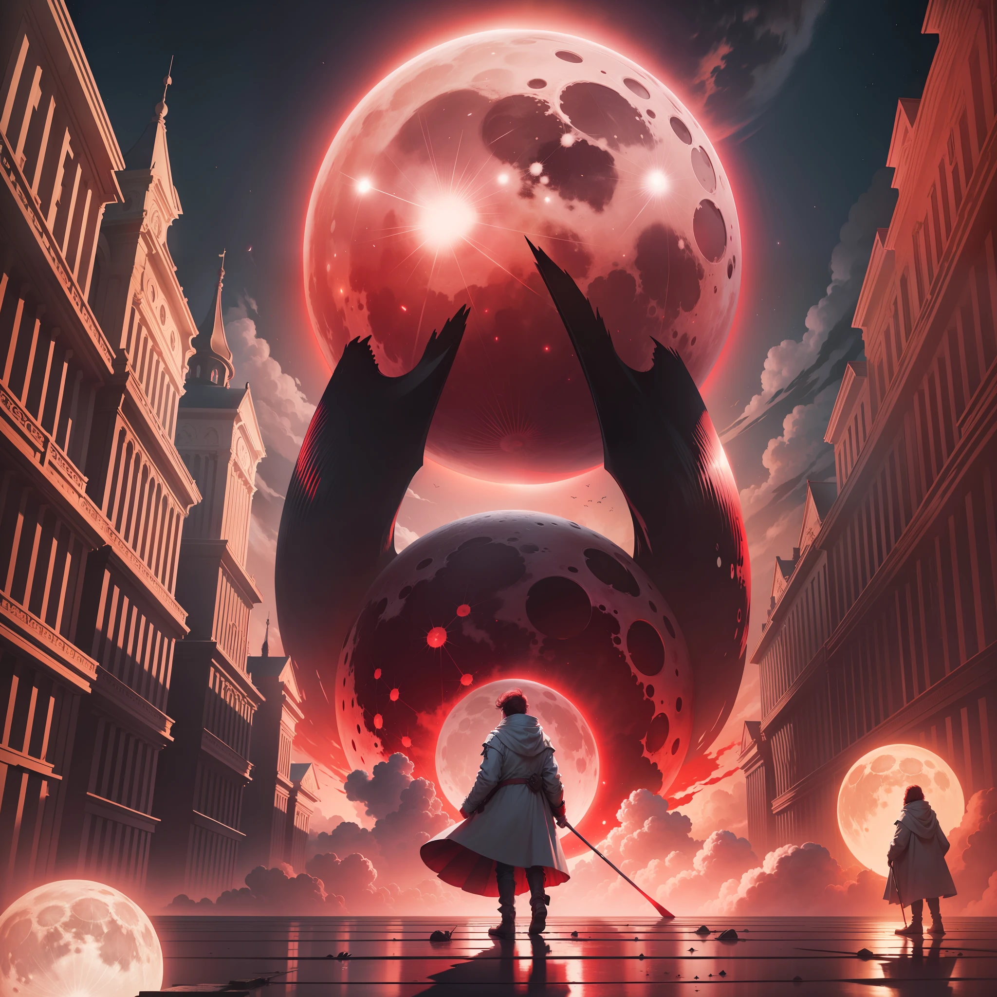 What would the gigantic moon look like red color