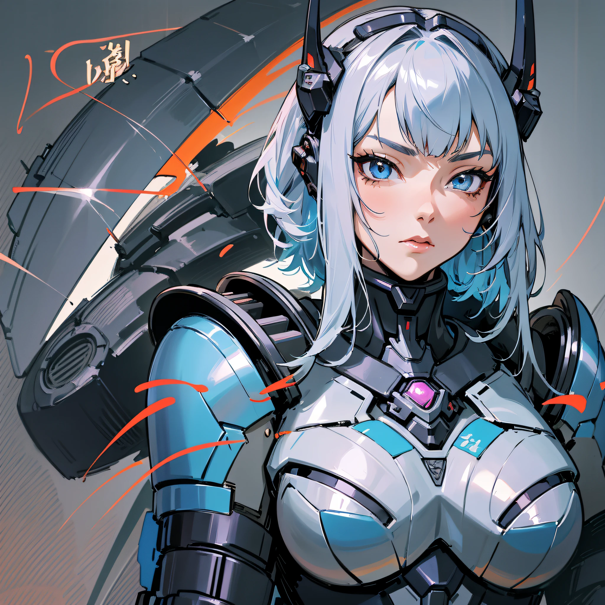 Black paint, close-up portrait of a person in costume with a sword, cyber japan style armor, cyber japan armor, guyver style, girl in armor, monster hunter armor, full body mecha suit, perfect anime cyborg woman, cyborg noble woman, mecha cyber armor girl, detailed full body concept, female armor, anime character. Full Body Art --auto --s2