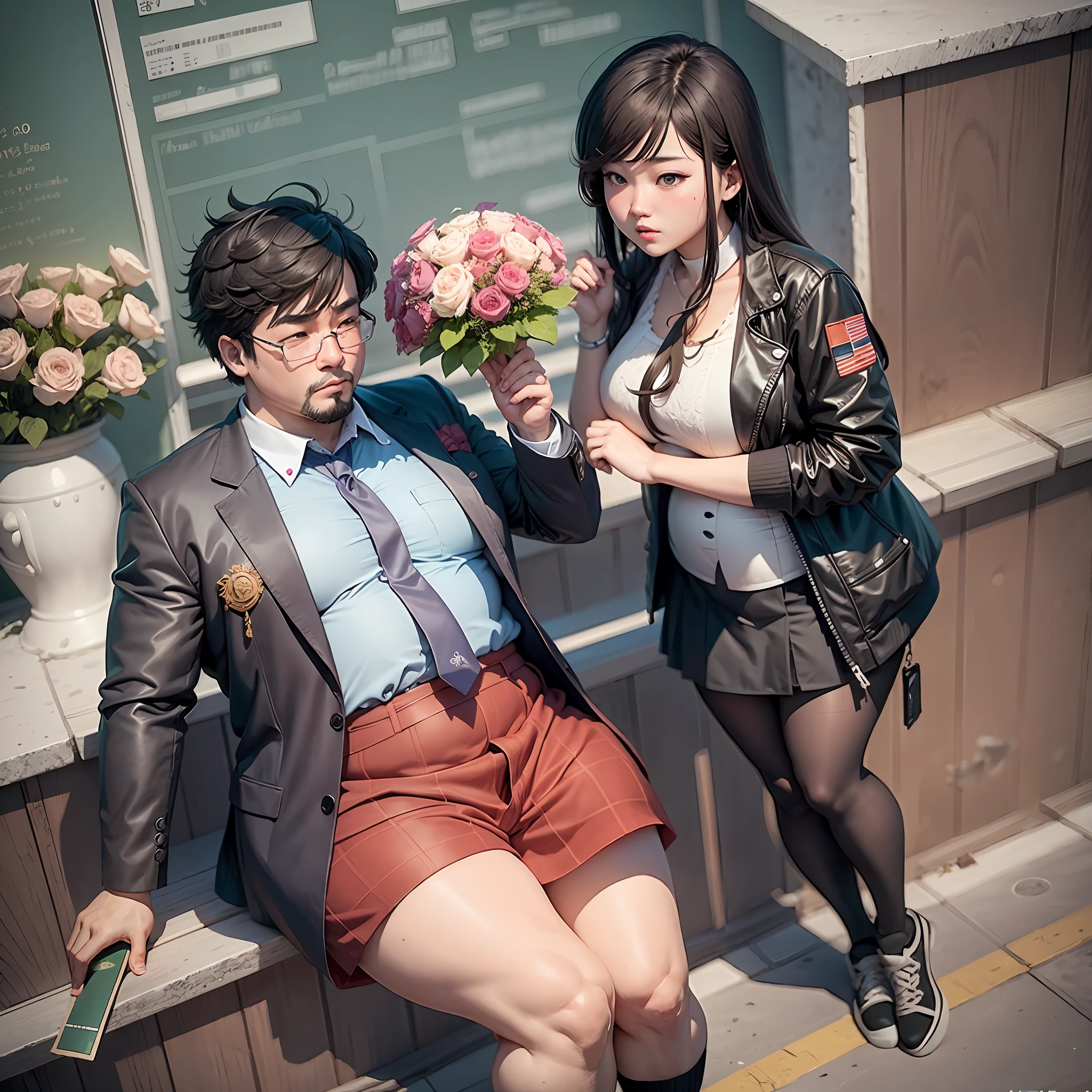 The fat man abandoned the pregnant Chen Yuwei. Anime style, 3D --auto --s2