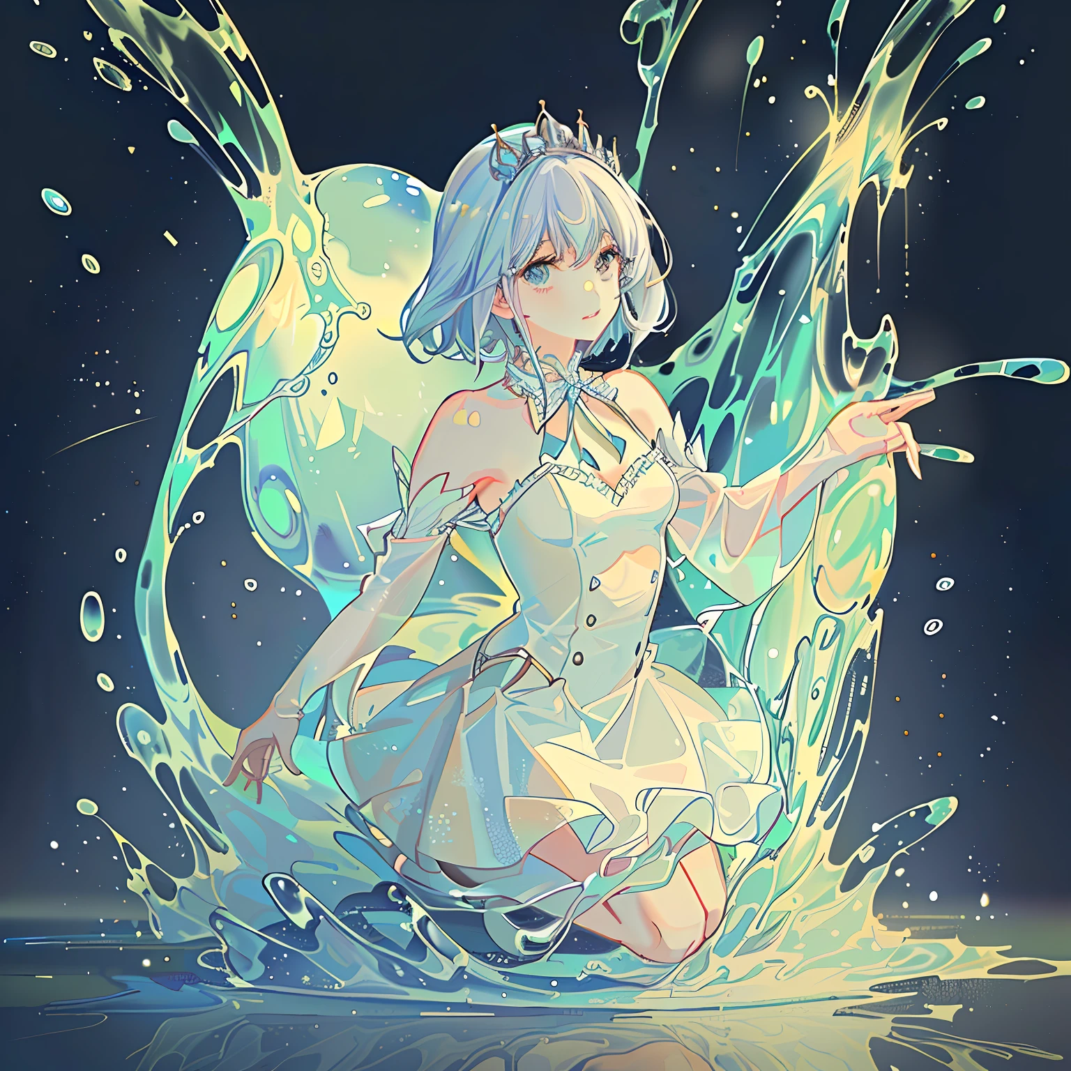 Girl, water, slime, anime stille, pee