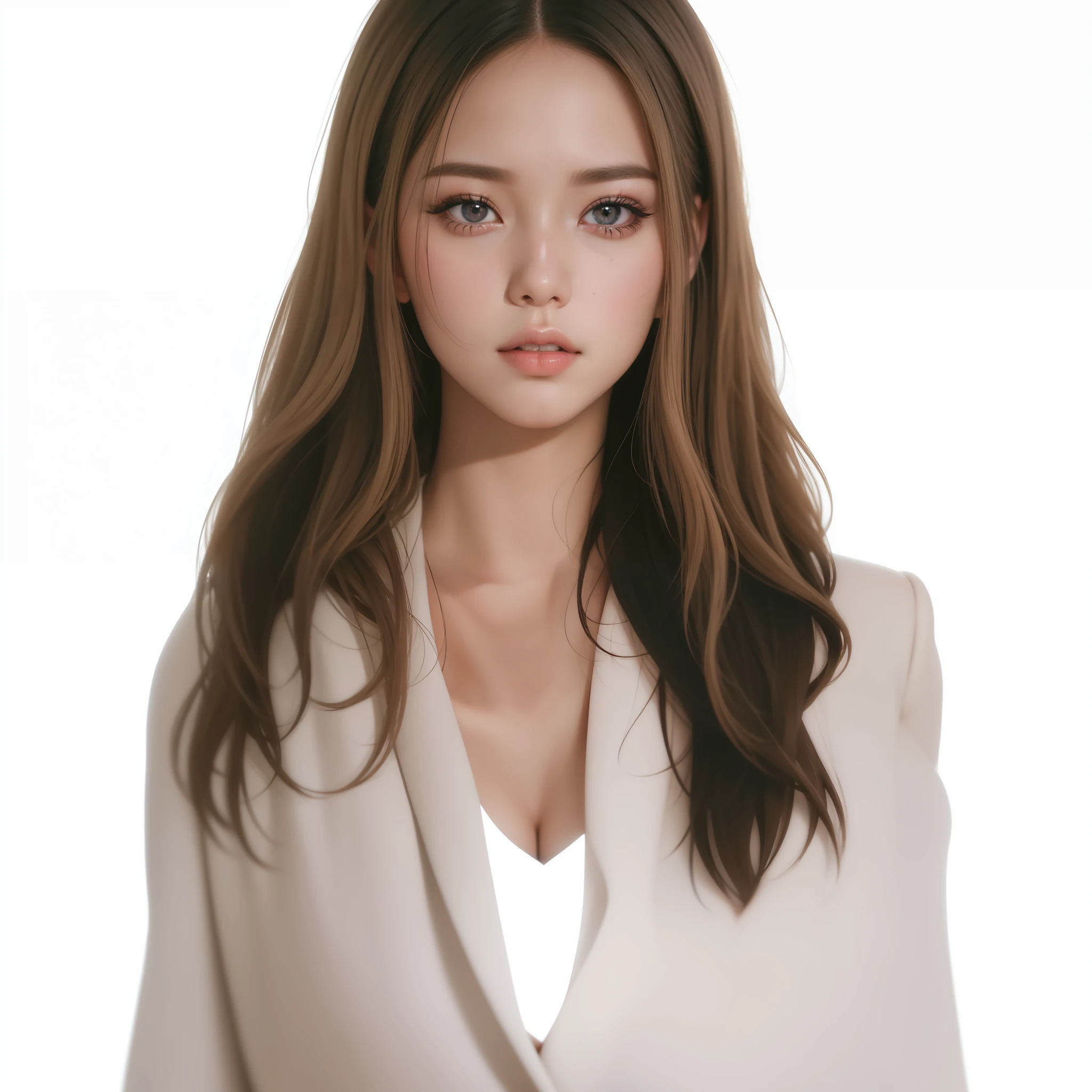 beautiful female k-pop idol, gigantic breasts purple bikini, her face is visible, close-up portrait, shot on sony a1, 85mm F/1. 4 ISO 100, medium format, 45 megapixel, studio lighting, softbox, high shutter speed flash photography, award-winning photograph with golden ratio composition, look at viewer