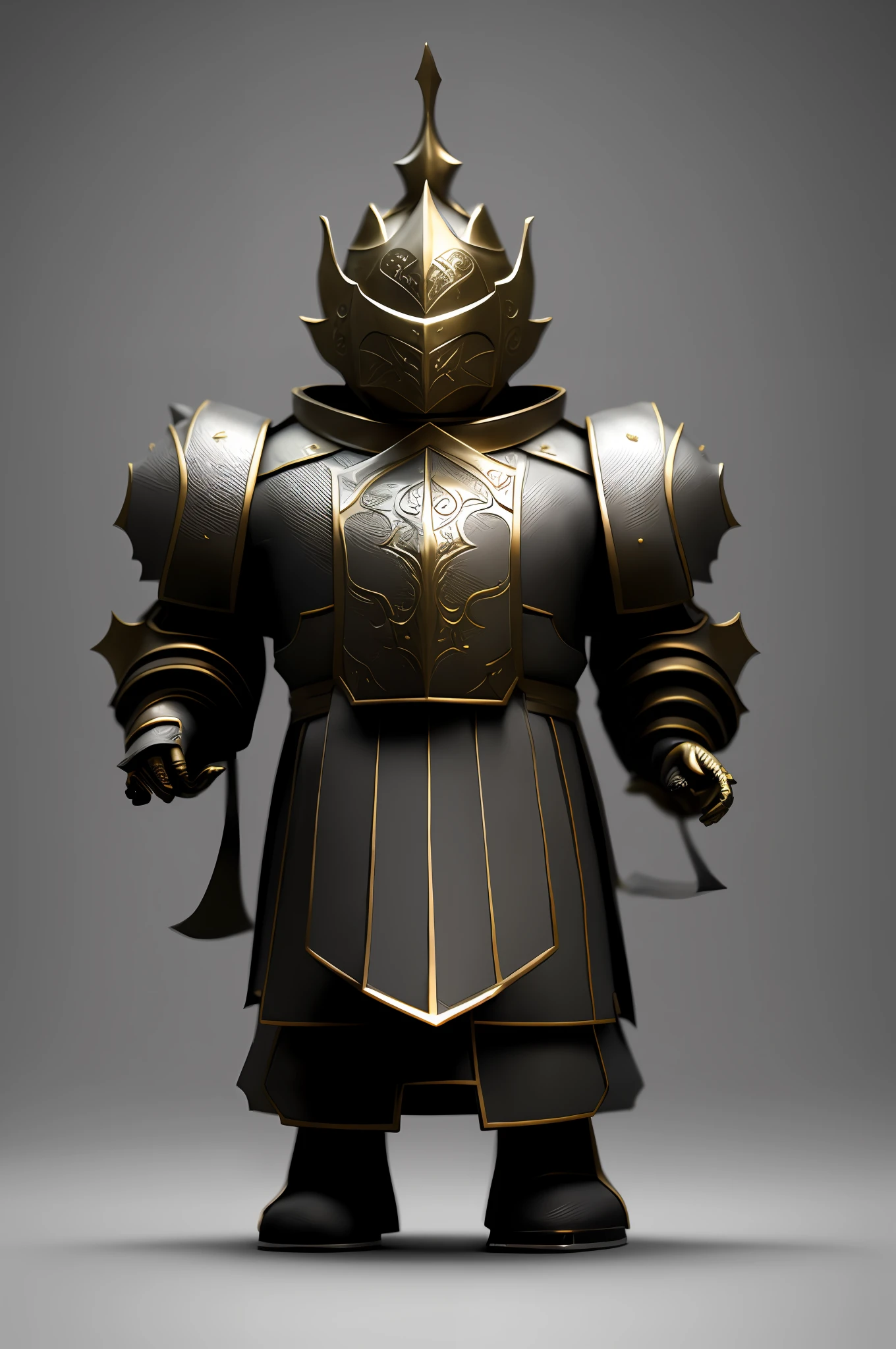 a close up of a toy figure of a knight with a sword, ( highly detailed figure ), stylized stl fantasy miniature, heavy shading, render of heavy fantasy armor, highly detailed figure, kitbashing component, monochrome 3 d model, character sculpt, high poly, hyperdetailed fantasy character, super scale rendered, detailed humanoid, high - poly, strong ambient occlusion