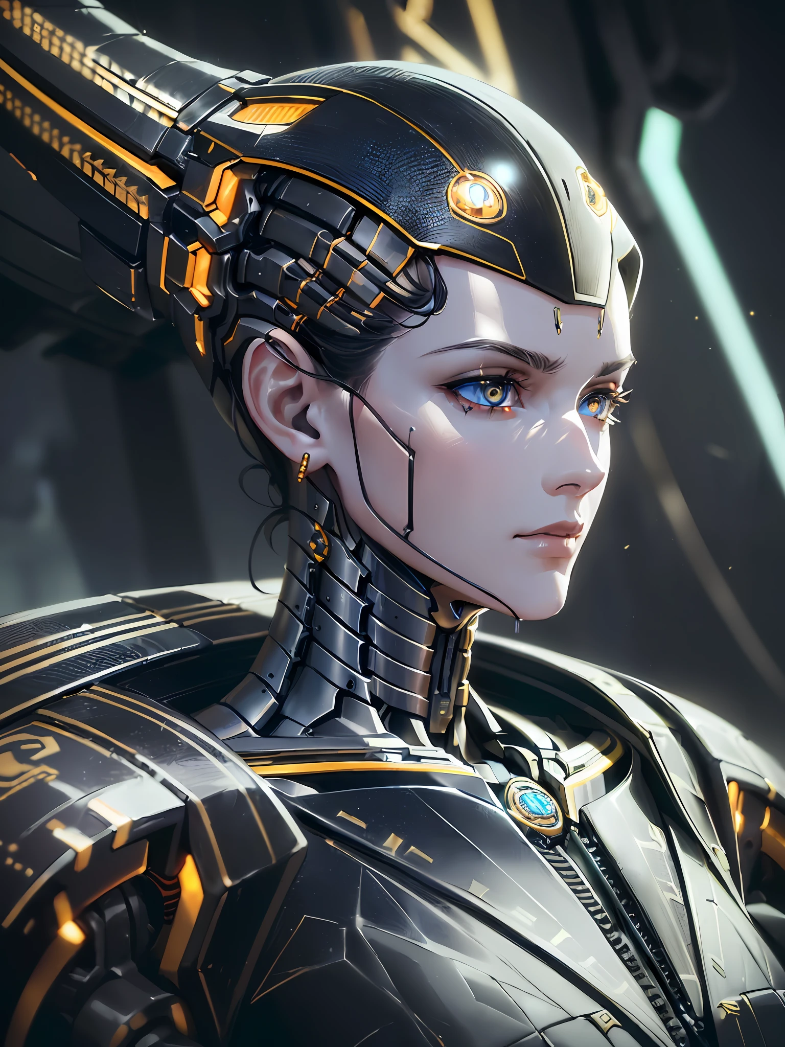 1cybernetic style mechanical boy, (((ultra realistic details)), portrait, global lighting, shadows, octane render, 8k, ultra sharp, metal, intricate, detailed ornaments, cool colors, egyptian detail, highly intricate details, realistic light, trend in cgsociety, bright eyes, front camera, neon details, mechanical limbs, blood vessels connected to tubes, mechanical vertebra attaching to the back, mechanical cervial attaching to the neck, sitting, wires and cables connecting to the head