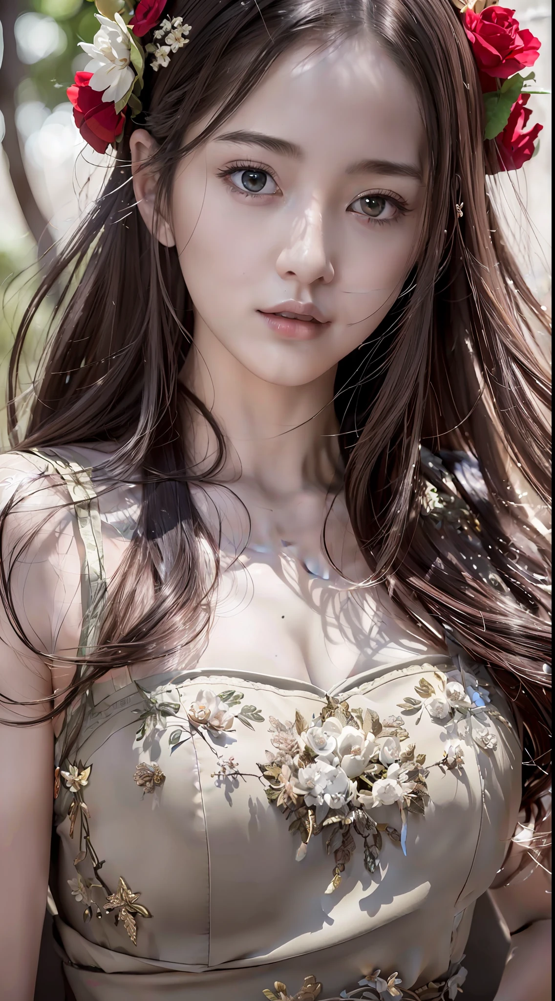 (RAW photo, best quality), (realistic, photo-realistic:1.3),best quality,highly detailed,masterpiece,ultra-detailed,illustration,1girl,upper_body,dynamic angle,world masterpiece theater,messy_long_hair,best quality,extremely detailed CG unity 8k wallpaper,ink,Amazing,cinematic lighting,lens_flare, dunhuang_style