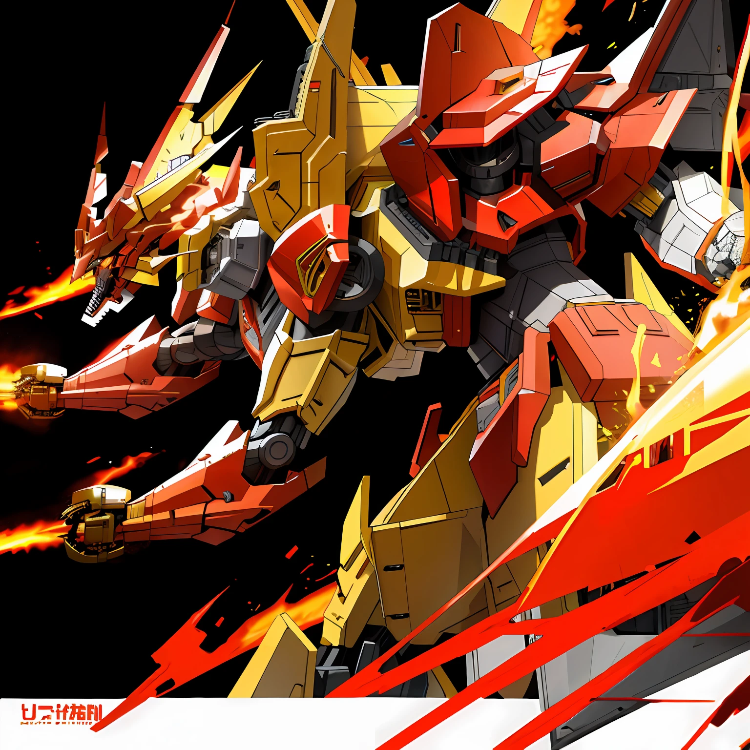 Flame Dragon Armor, sci-fi blockbuster background, mecha texture 8K Gundam Armor Flame Dragon