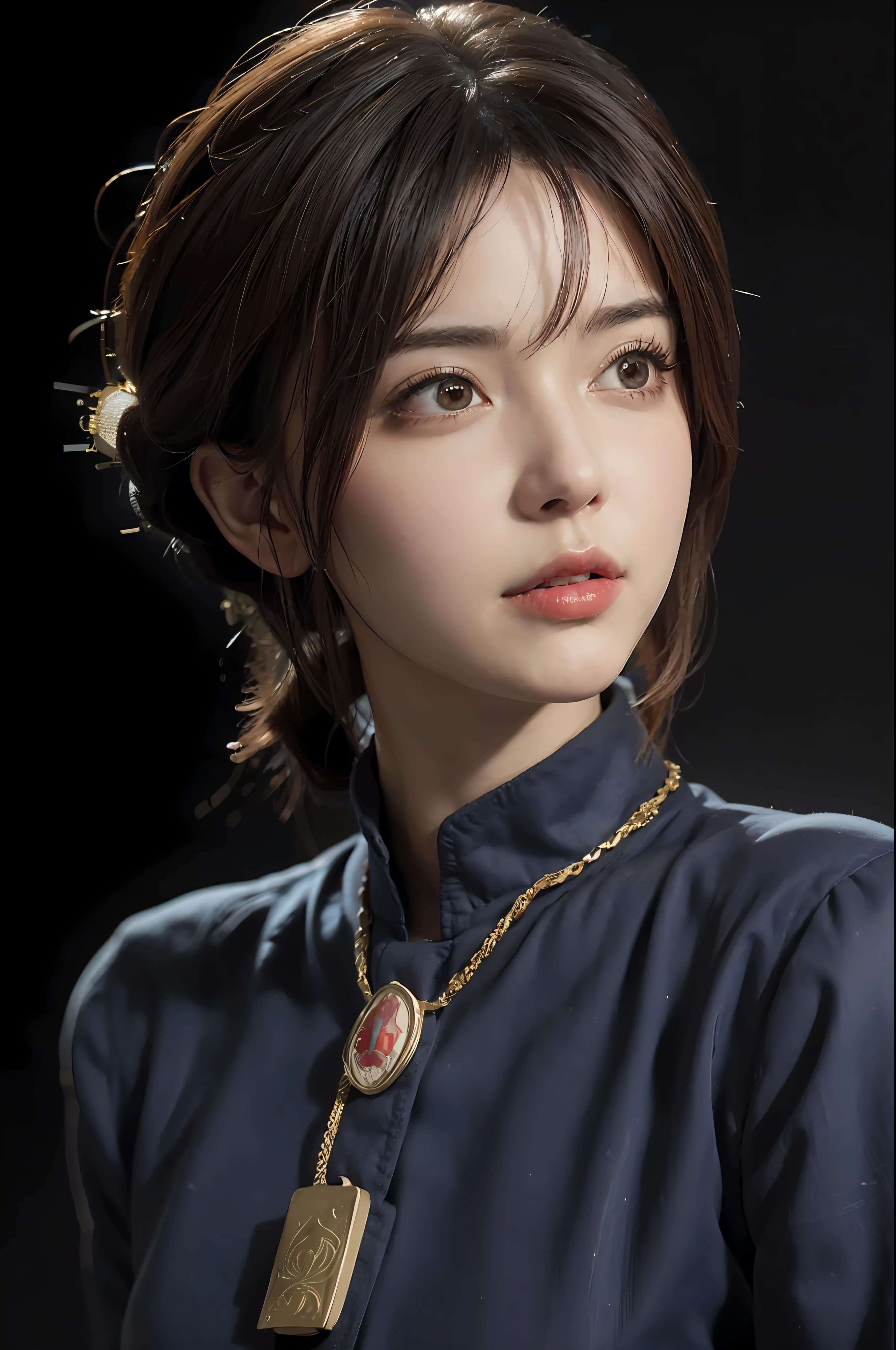 Close-up of a high ponytailed woman, high quality portrait, cold plum, stunning anime face portrait, Cheng Yanjun, 8k Artgerm bokeh, Masayoshi Suto and Artgerm, portrait of anime woman, portrait by Ni Tian, zodiac girl knight, beautiful anime portrait, by Fanqi, white clothes --auto --s2