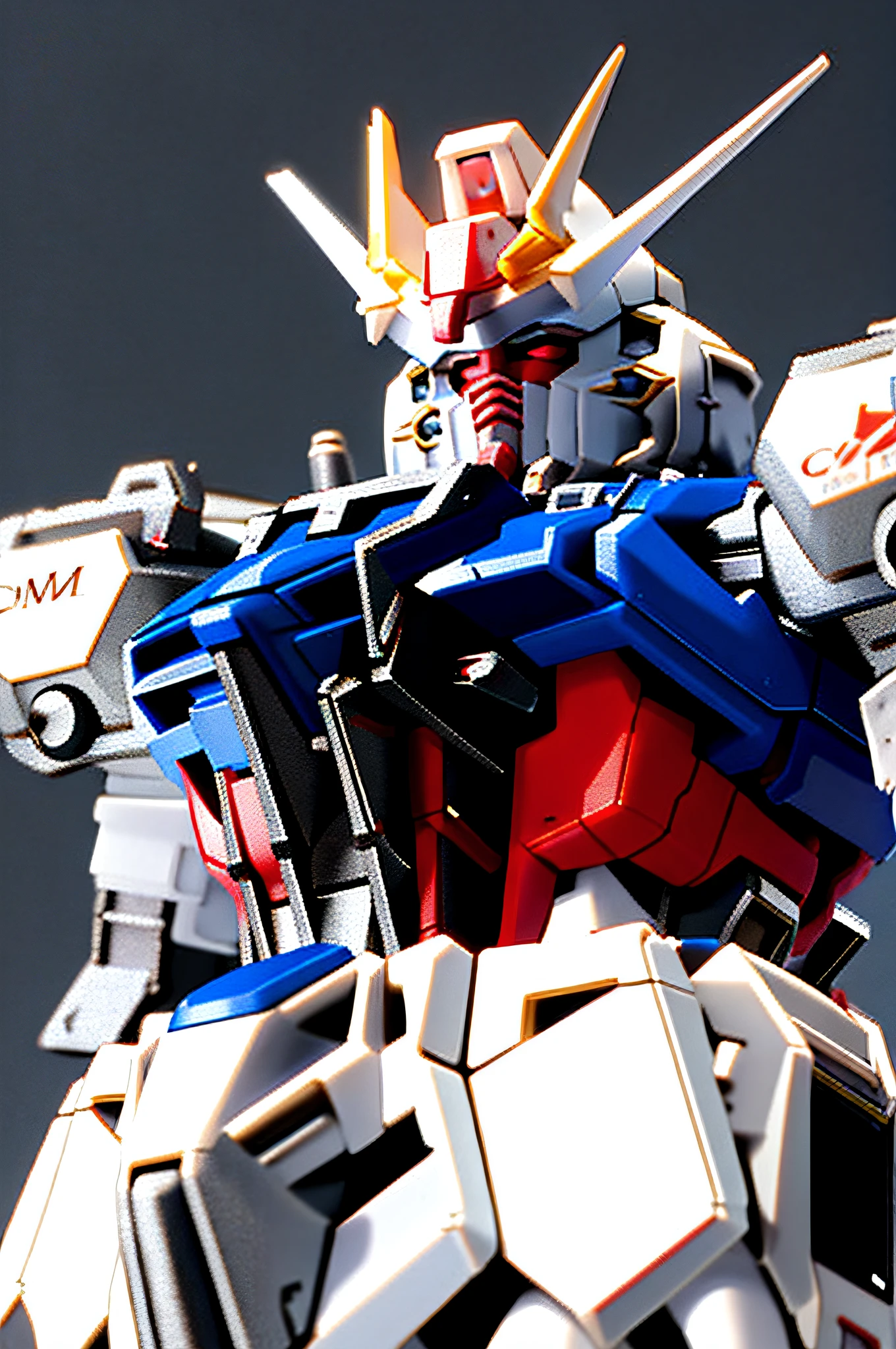 masterpiece, fine details, extremely detailed 4k CG, strike_gundam, gundam, robot, mecha, solo, standing, mobile suit