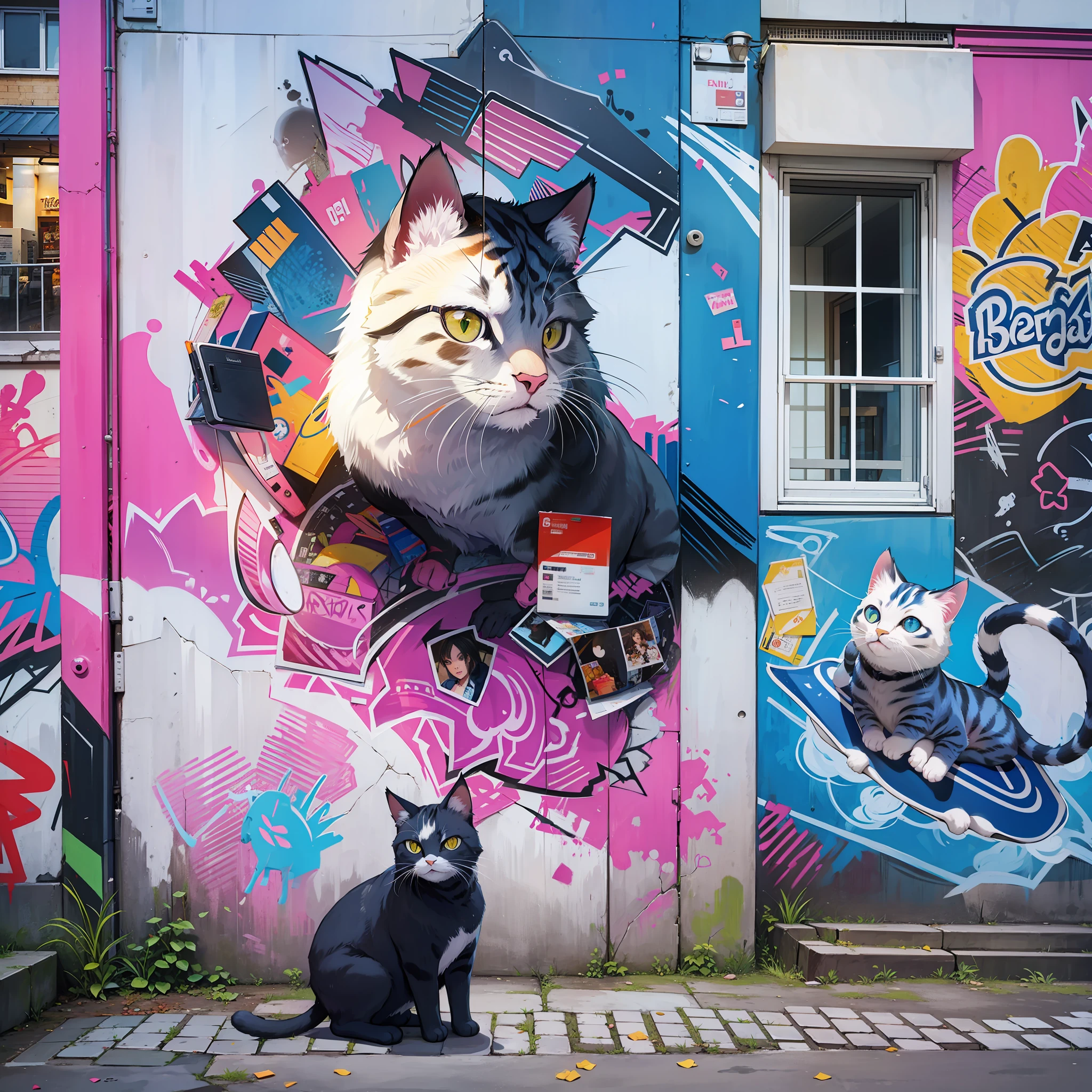 cats and graffitis, in Berlin