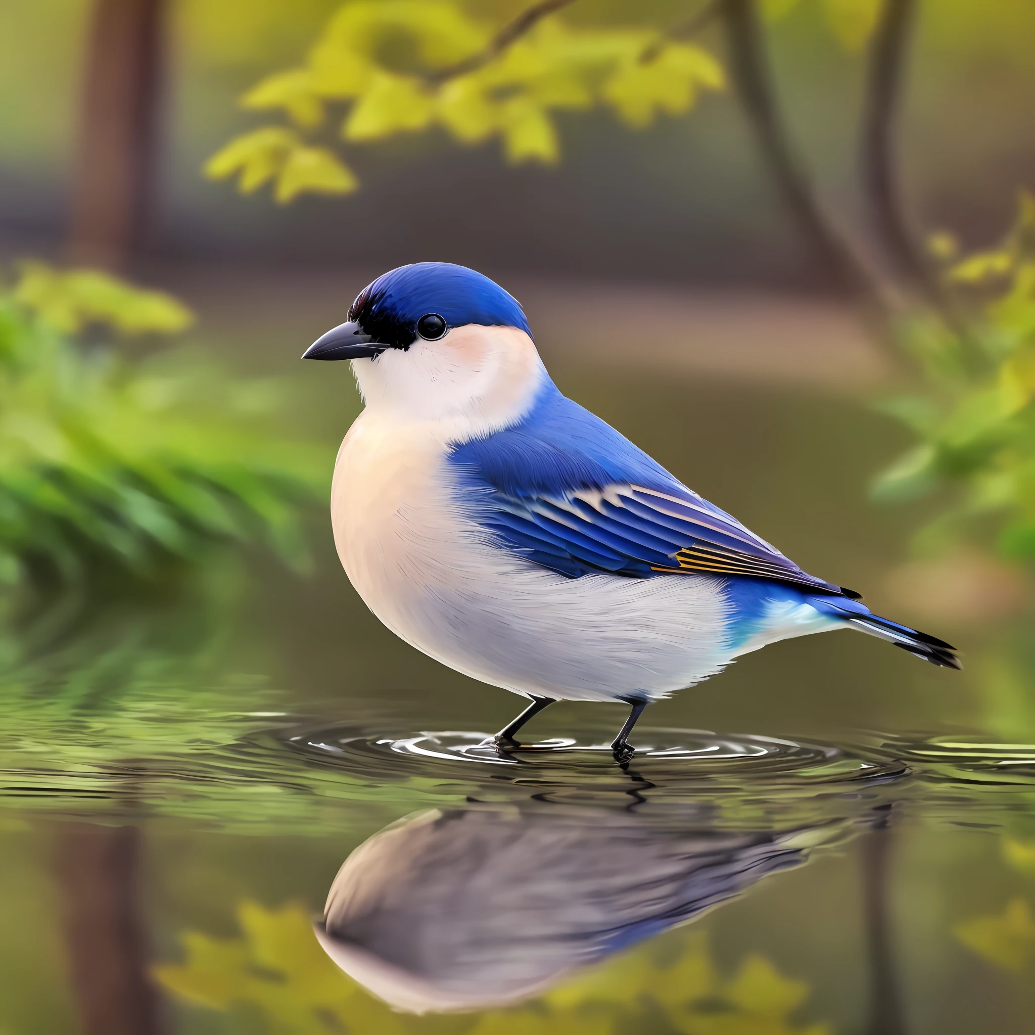 ((Best Quality)), ((Masterpiece)), ((Reality)), Bird, Close-up, (Bird: 1.2), (Impressionist Style: 1.1), (Tranquil Atmosphere: 1.1), (Reflection: 1.1), (Vivid Colors: 1.3), (Photo: 1.2), High resolution --auto --s2