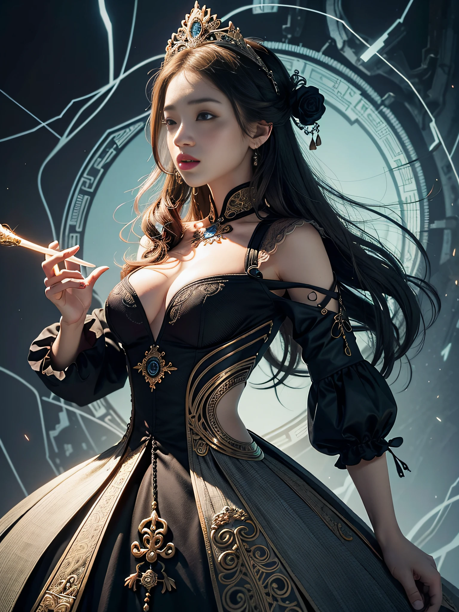 to be or not to be, that's a question
official art, unity 8k wallpaper, ultra detailed, beautiful and aesthetic, masterpiece, best quality, photorealistic, (zentangle, mandala, tangle, entangle), intricate clothes, extreme detailed, dynamic angle, the most beautiful form of chaos, elegant, a brutalist designed, vivid colours, romanticism
zhongfenghua