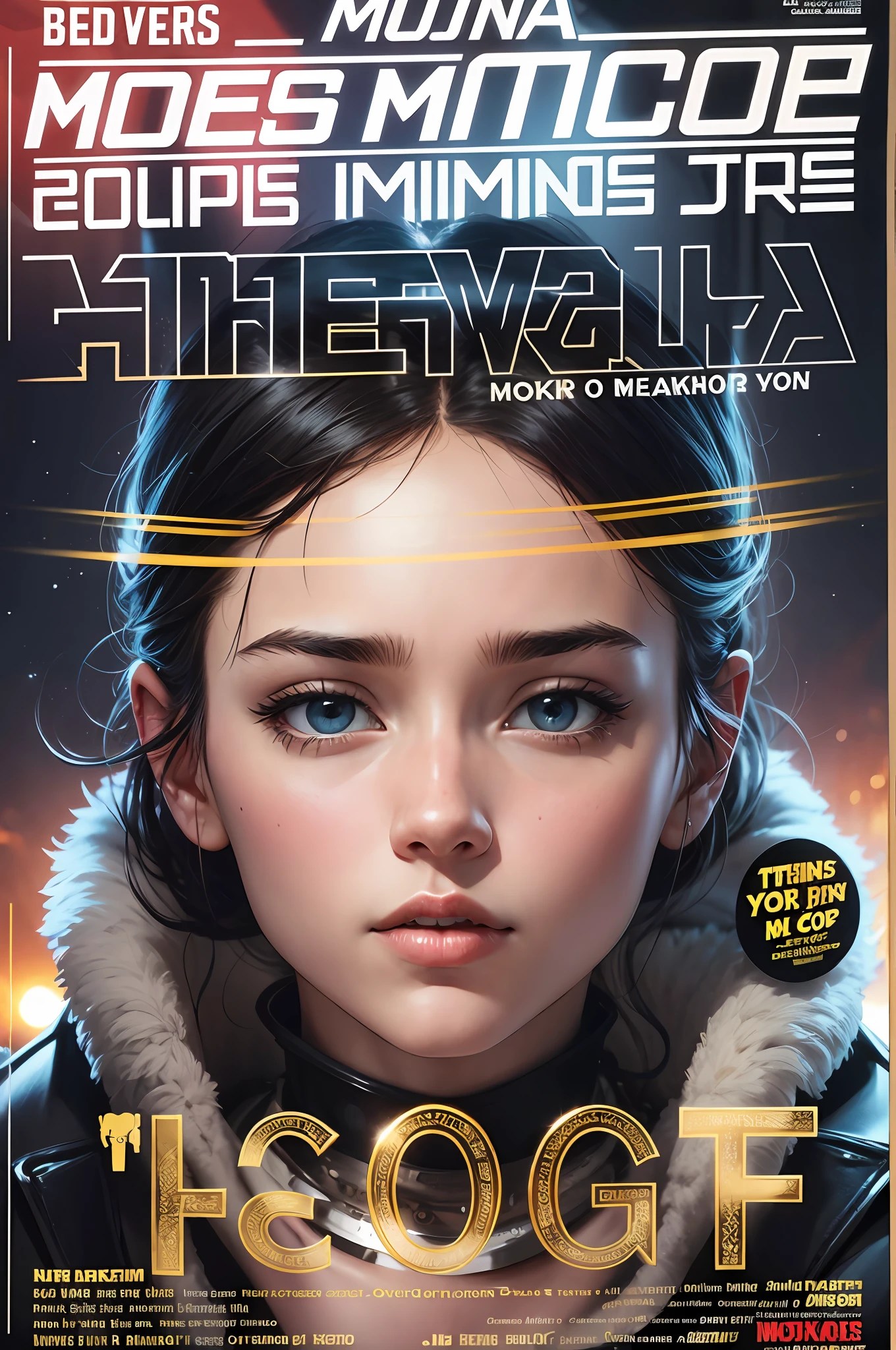 Movie magazine cover, text headlines --auto --s2