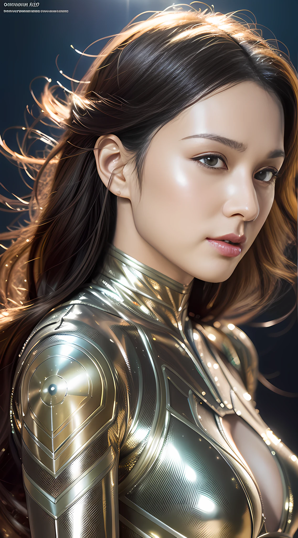 organic cyborg, metallic texture, diffuse lighting, luminous ornaments, light reflection, fantasy, intricate, elegant, highly detailed, realistic, realistic, digital painting, art station, illustration, concept art, smooth, sharp focus, art by John Collier and Albert Obright and Krenz Kusart and Artem Demura