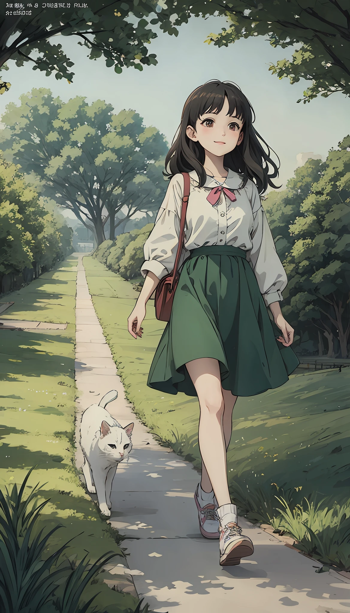 Fantasy.The sun, the wind, the summer sky, memories, Confident, Brave, Beautiful, Radiance, Vibrant, laughing happily, Success, Potential, Joy, Hope,the wide road, looking into the distance, looking into the distance, blush. Hand drawing illustration. highly detailed. Cinematic lighting,chinese,perfect face,indifferent,skinny