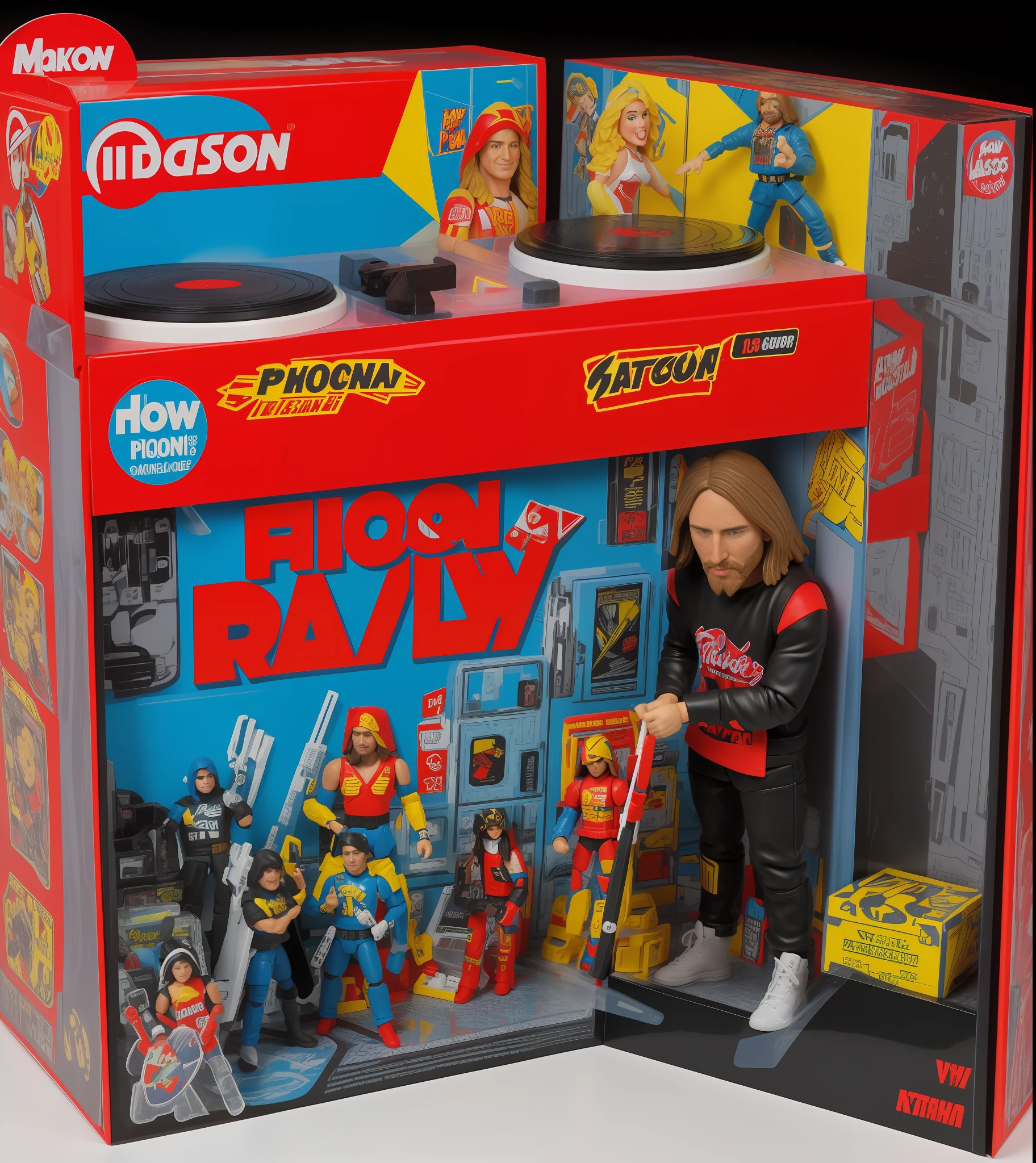RAW Photo, 1987 Action Figure Playset Packaging, DJ David Guetta, Hasbro action figure packaging, action figure line based on a DJ Nikon D810 | ISO 64 | focal length 20 mm (Voigtländer 20 mm f3.5) | aperture f/9 | exposure time 1/40 Sec (DRI)