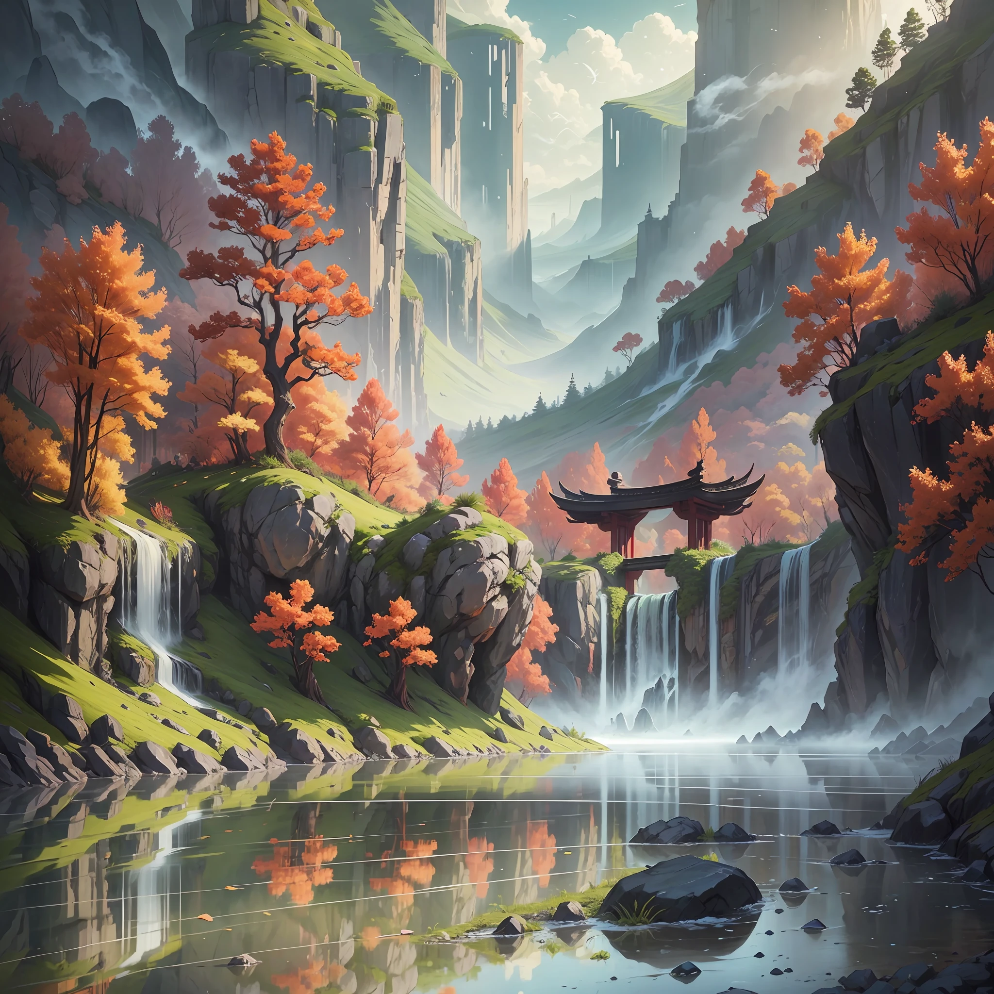 Novel cover, Xiuxian world, landscape picture --auto --s2