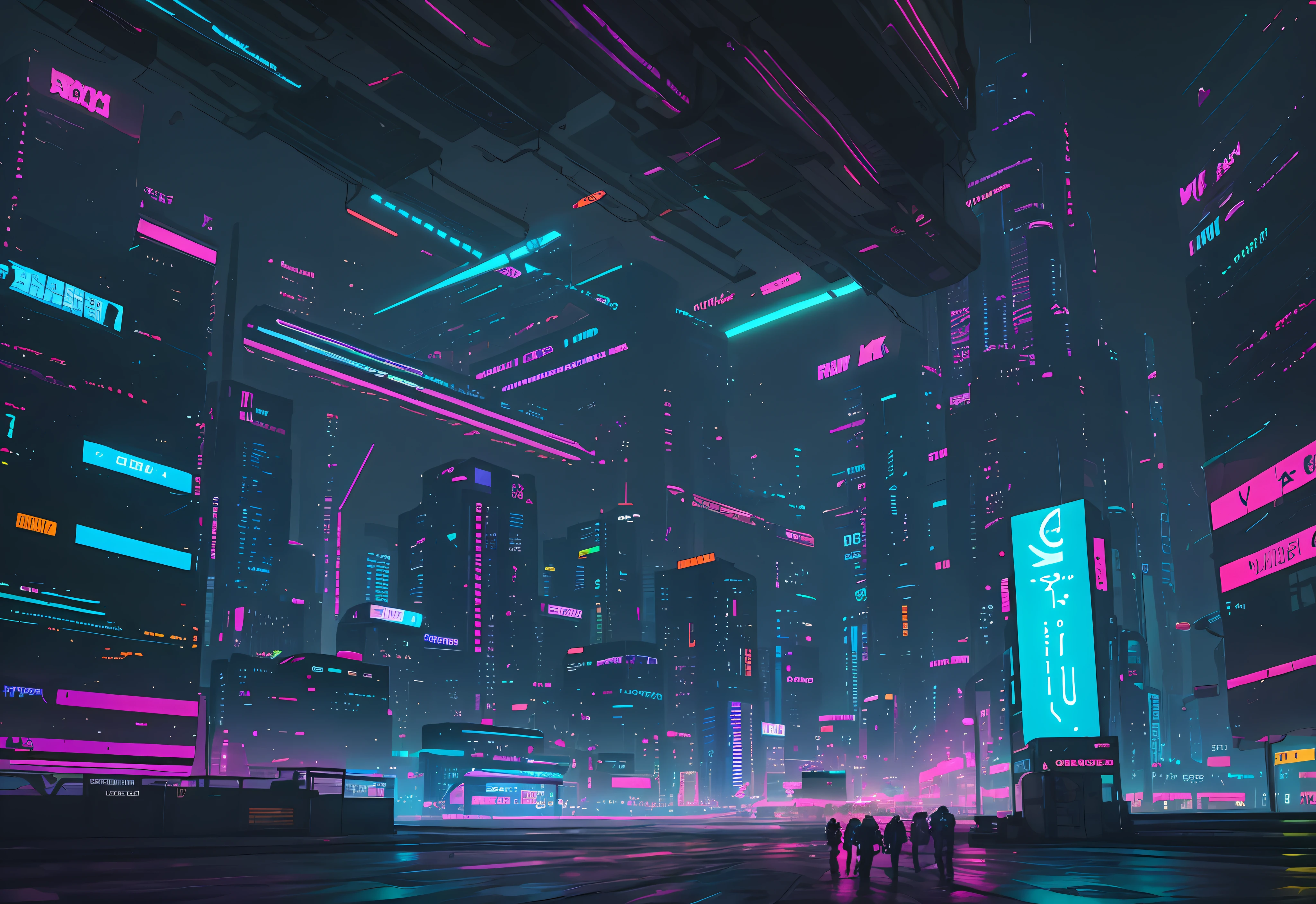 brightly lit cityscape with neon lights and traffic in the foreground, detailed neon cyberpunk city, cyberpunk vibrant colors, futuristic street, neon megacity in the background, futuristic city street, dreamy colorful cyberpunk colors, cyberpunk cityscape, cyberpunk background, in a futuristic cyberpunk city, neon city in the background, cyberpunk lights, background cyberpunk city, cyberpunk city background, futuristic cyberpunk city