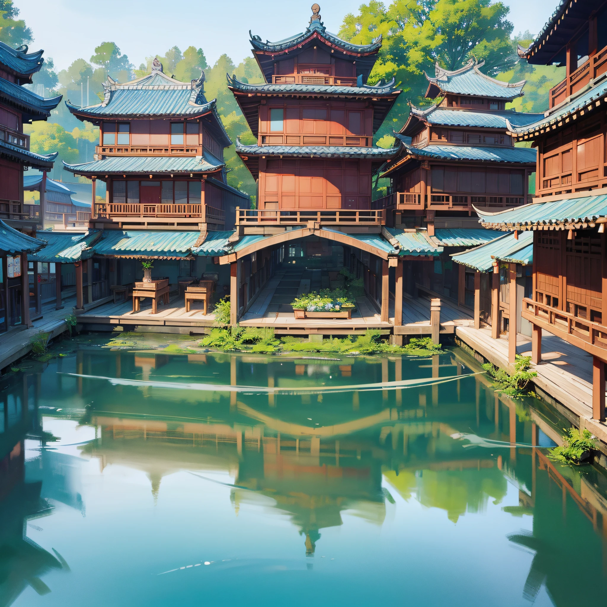 Jiangnan water town, real shot, photo, high quality, multi-view --auto --s2