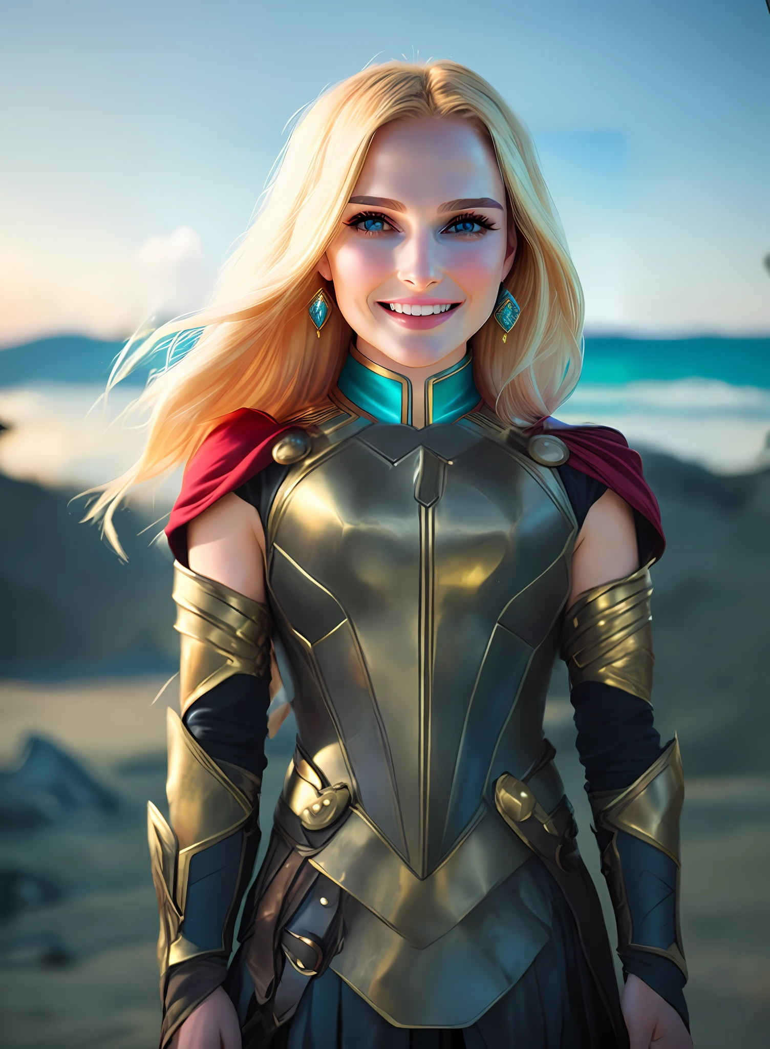 Thor,god of thunder,chris hemsworth,muscle body,hercule body,marvel cinematic universe,golden hair,in a god half body armour of bronze and gold with sapphires,