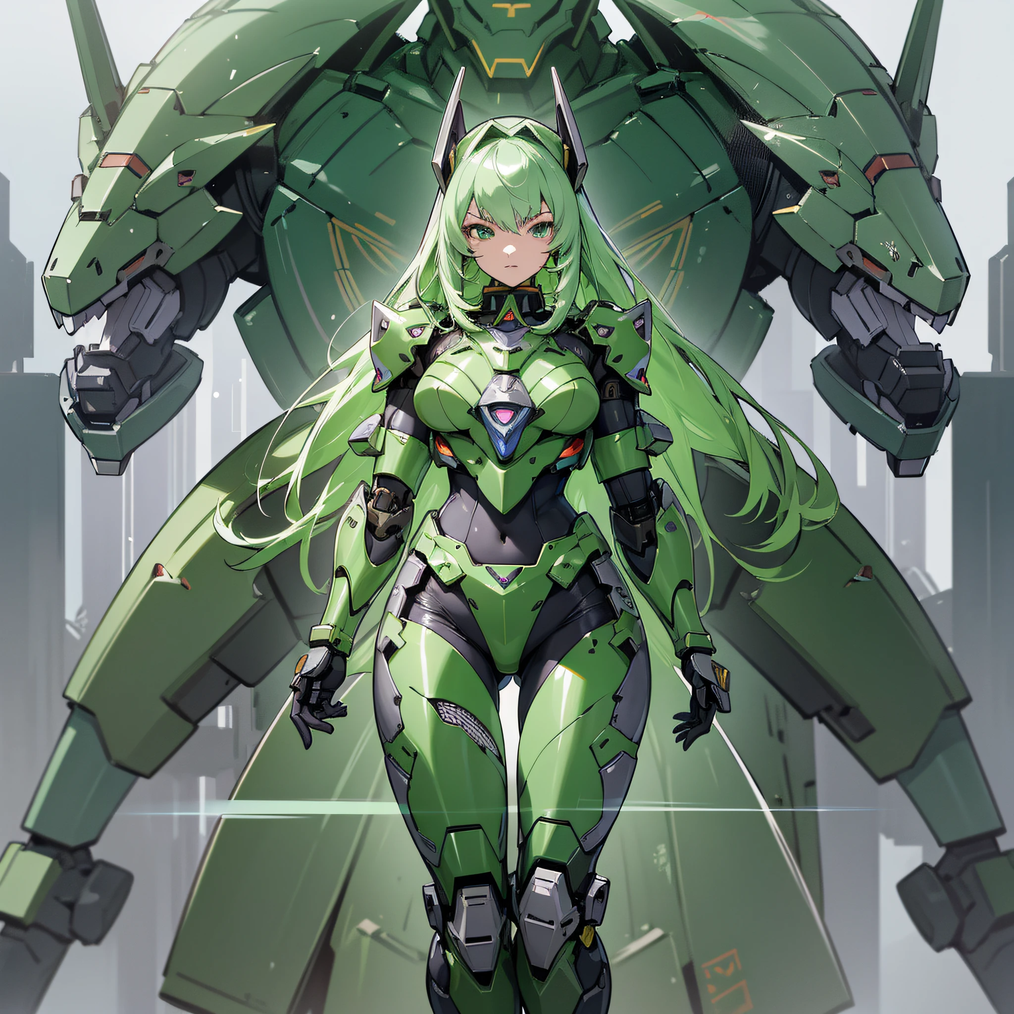 Green paint, close-up portrait of a person in costume with a sword, cyber japan style armor, cyber japan armor, guyver style, girl in armor, monster hunter armor, full body mecha suit, perfect anime cyborg woman, cyborg noble woman, mecha cyber armor girl, detailed full body concept, female armor, anime character. Full Body Art --auto --s2