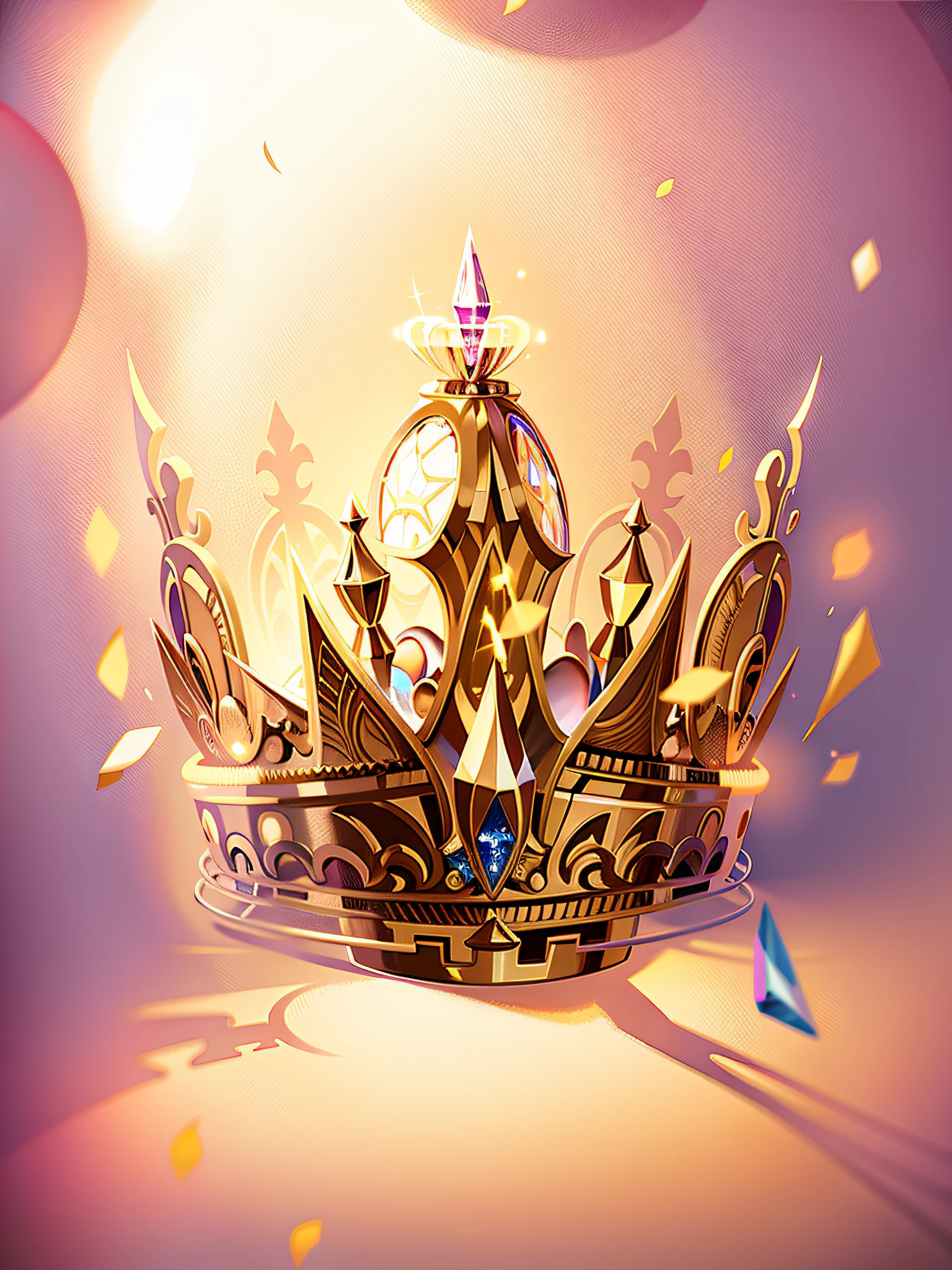 8k, (crown close-up), positive perspective!! , with a crown with diamonds on a white background, diamond wings!! , super realistic fantasy crown, golden crown, white laser crown, golden flower crown, floating crown, (ray tracing), (clean background)), crown, flower crown, crown, giant diamond crown, golden tiara, amazing flower crown, diamond crown --auto --s2