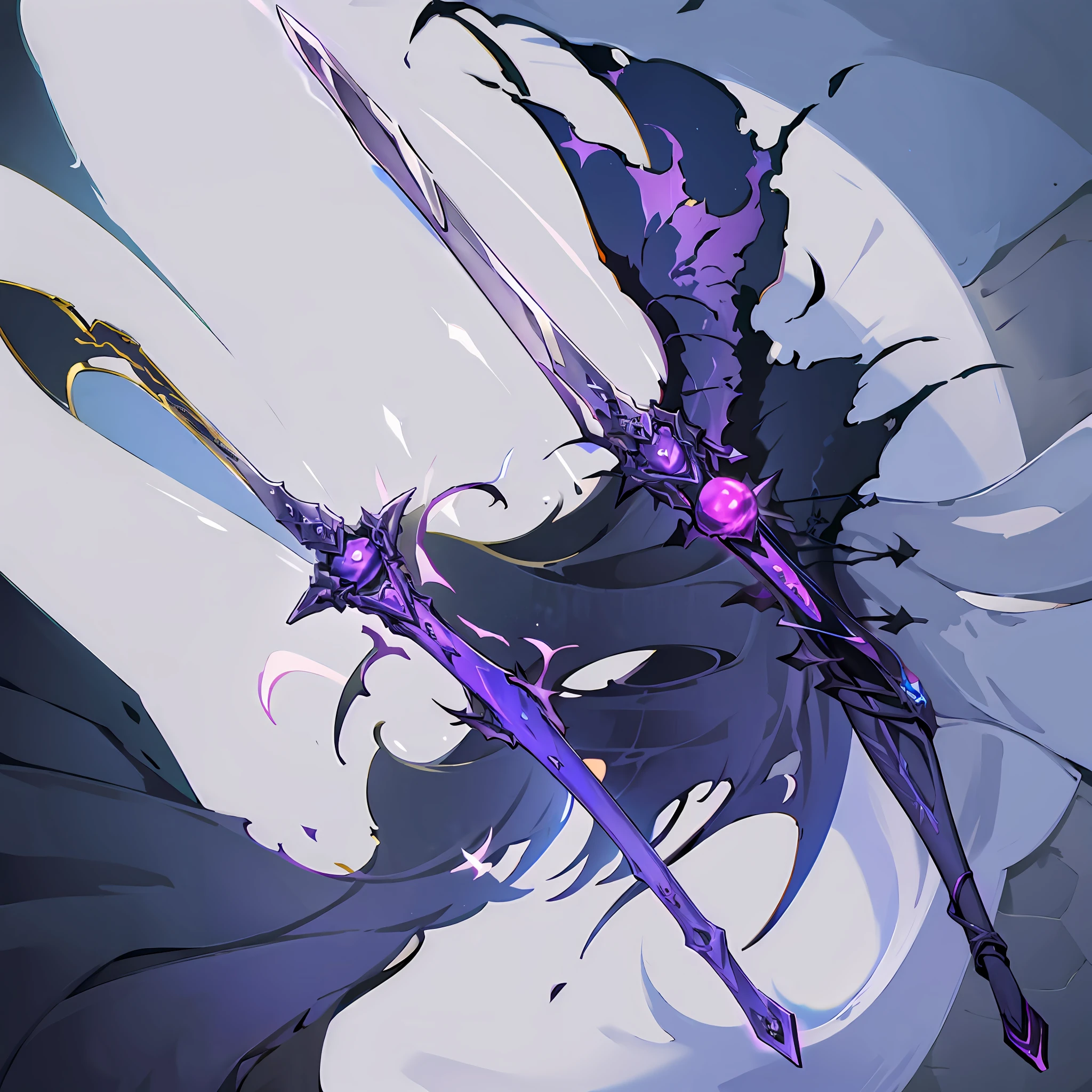 Sword with darkpurple aura ((no error, straight up sword, no human))