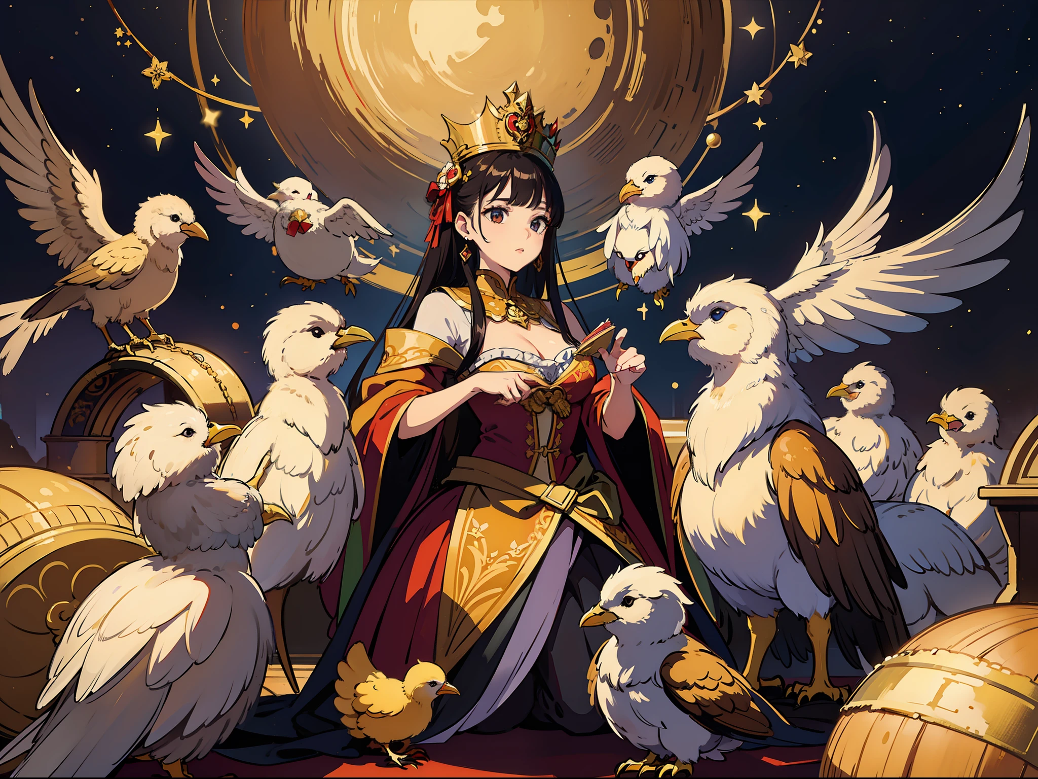 ((masterpiece, highest quality)), world ruled by chicks, festivities, open