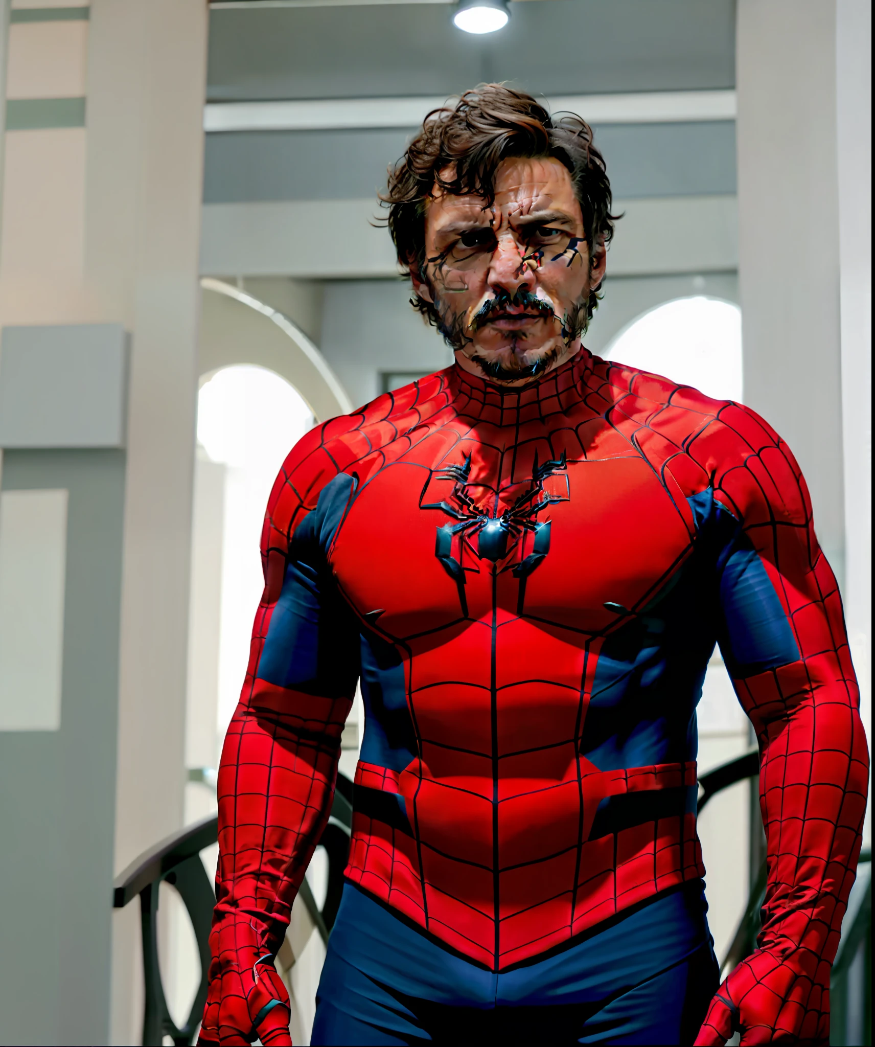 Pedro Pascal, in a spider-man costume