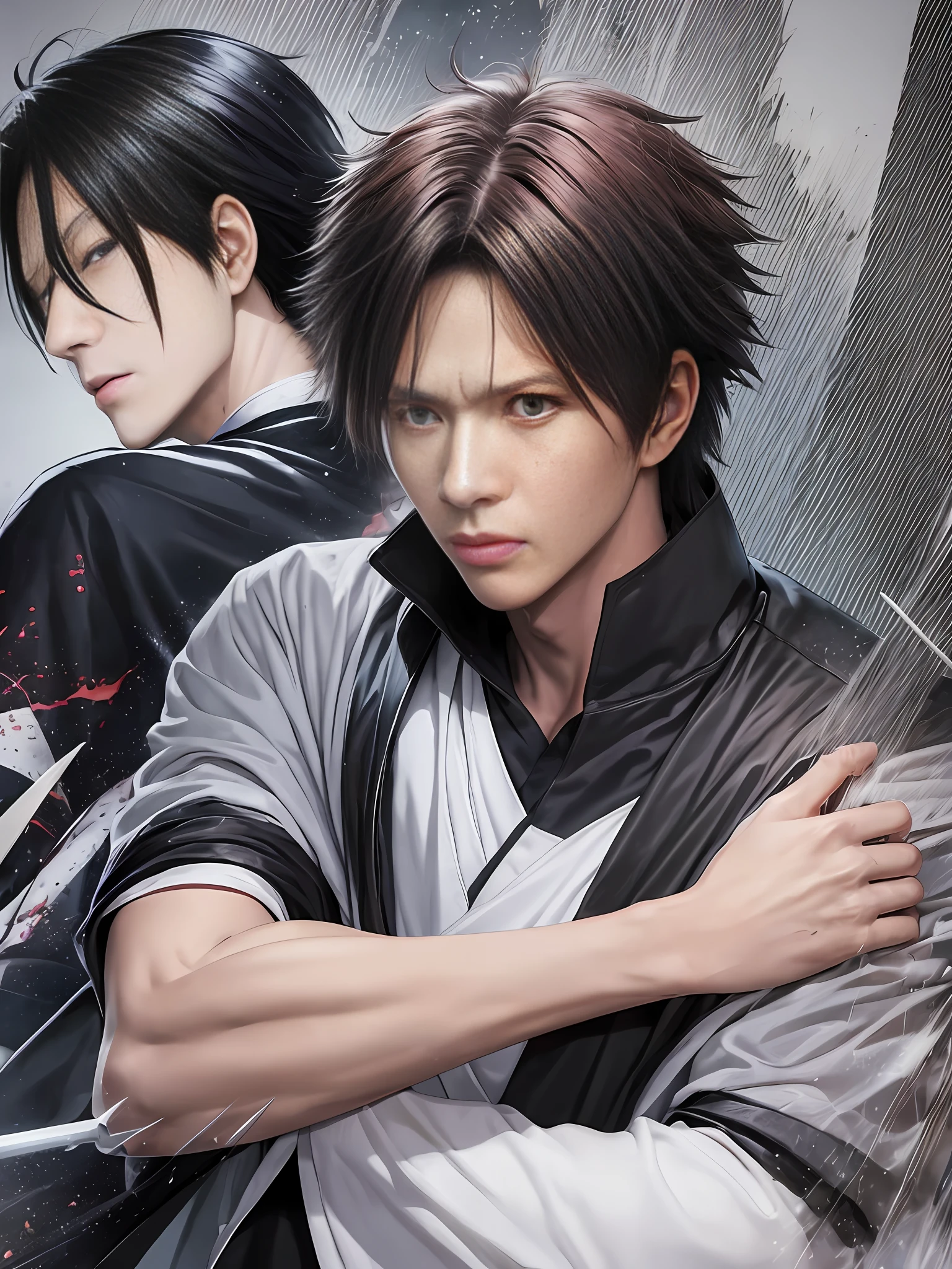 Ichigo Kurosaki with Uryu Ishida: Ichigo Kurosaki, the main character of "Bleach," teams up with Uryu Ishida, a Quincy who possesses incredible archery skills. Despite their initial rivalry, they join forces to combat powerful enemies and protect the Soul Society.