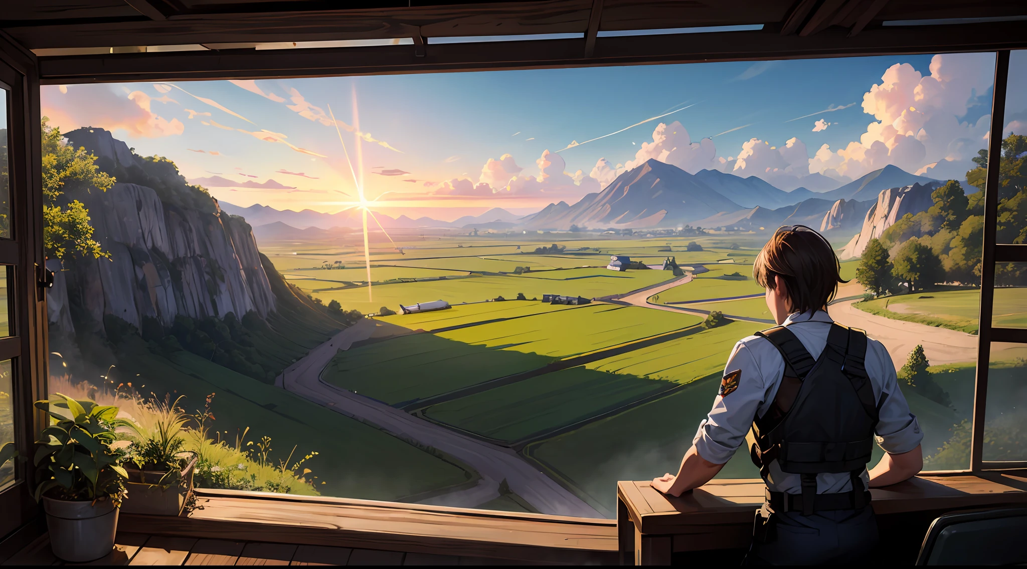 Realistic Details,Movie Posters,Movie Perspective,(Science Fiction: 1.5),Miscanes,Fighter Planes,An old farming village in the middle of a wide grassland defends against missile strikes.