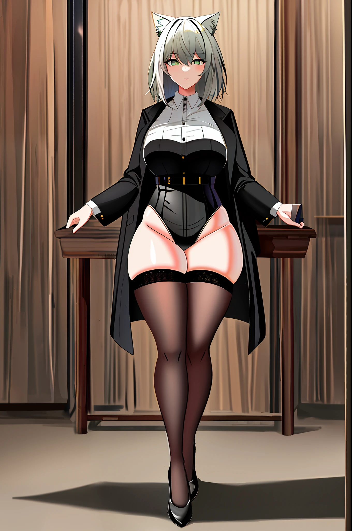 masterpiece, best quality,1girl, thigh_highs, thick_thighs