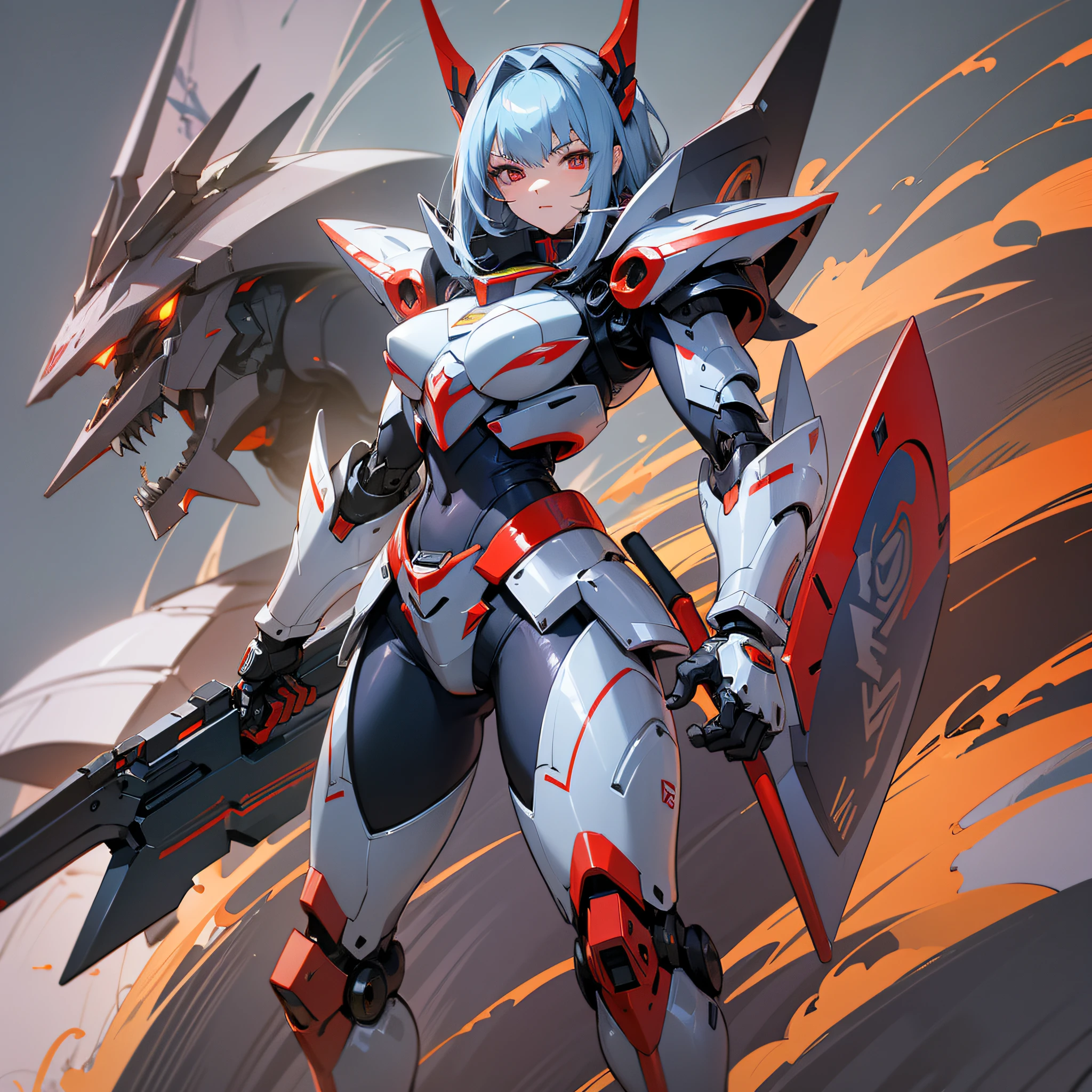 Crimson paint, villain, close-up of person in costume with scythe, cyber japan style armor, cyber japan armor, guyver style, girl in armor, monster hunter armor, full body mecha suit, perfect anime cyborg woman, cyborg noble woman, mecha cyber armor girl, detailed full body concept, female armor, anime character. Full Body Art --auto --s2