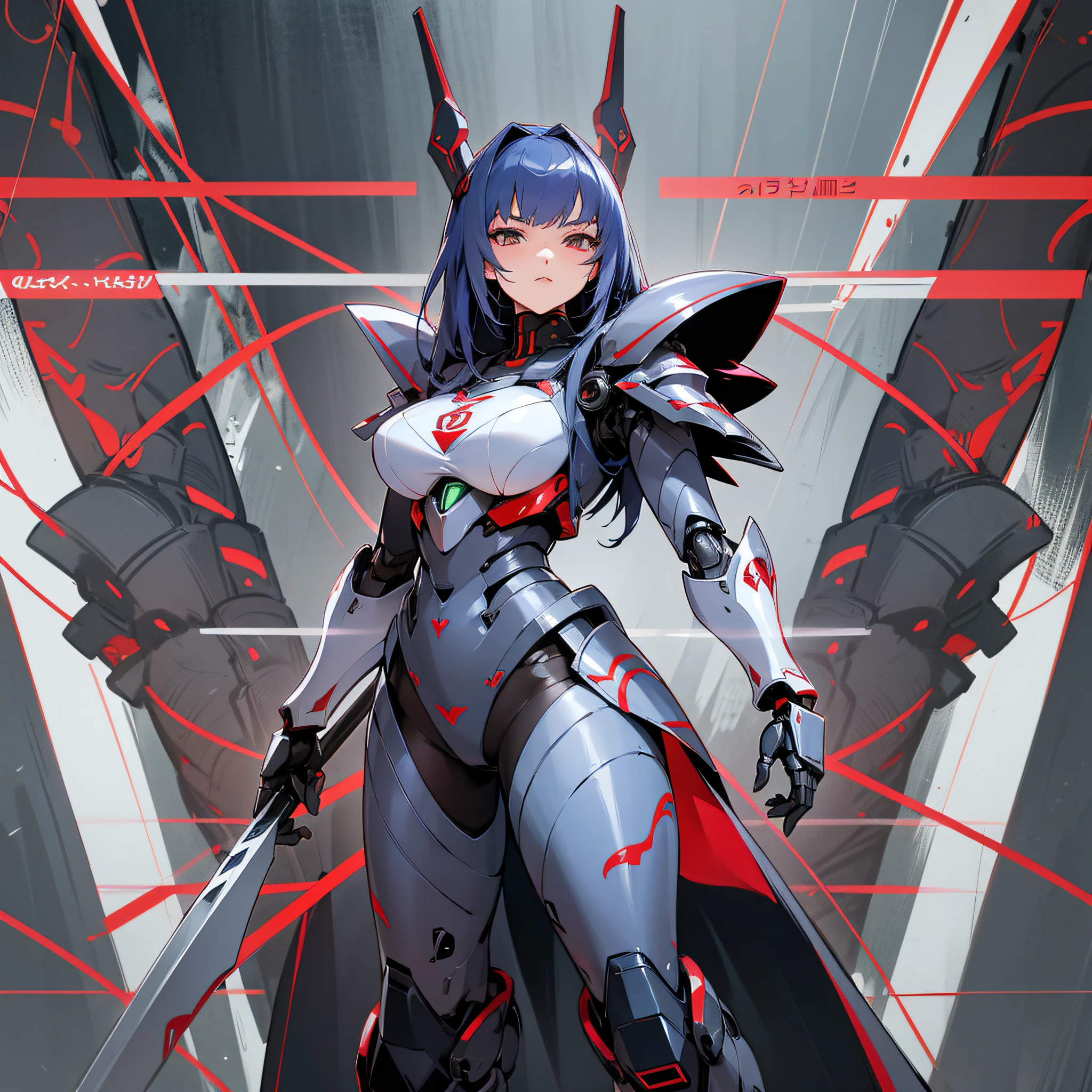 Crimson paint, villain, close-up of person in costume with scythe, cyber japan style armor, cyber japan armor, guyver style, girl in armor, monster hunter armor, full body mecha suit, perfect anime cyborg woman, cyborg noble woman, mecha cyber armor girl, detailed full body concept, female armor, anime character. Full Body Art --auto --s2