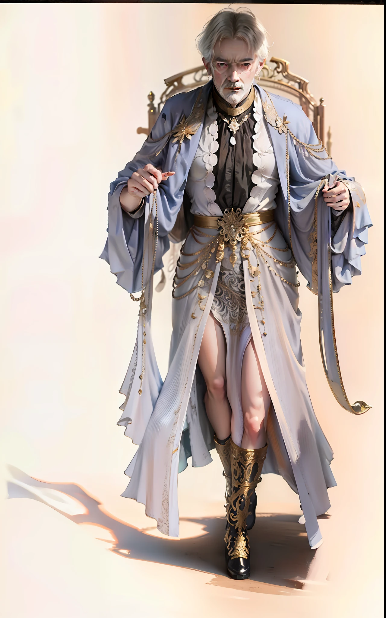 Antique man, domineering side leak,