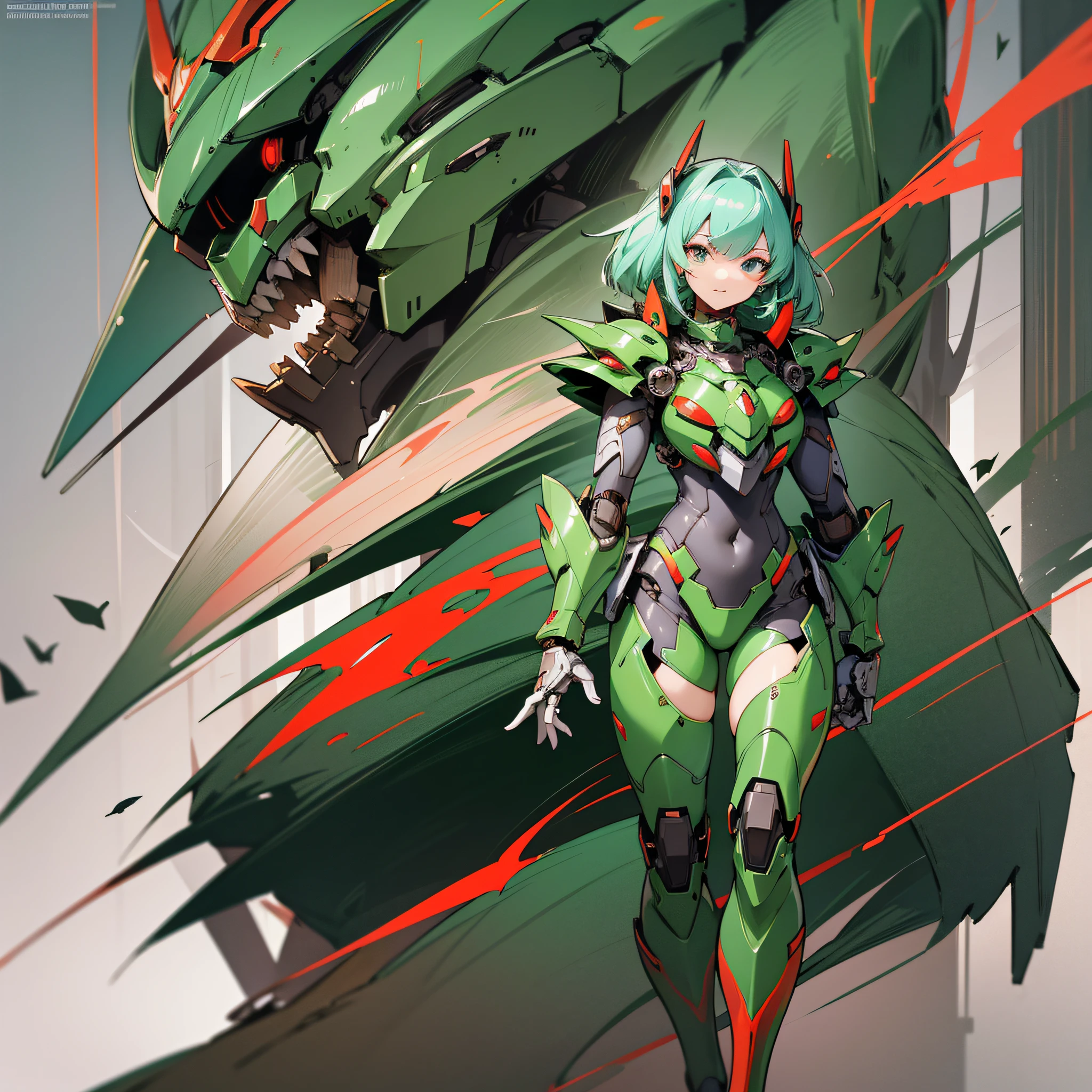Green and red paint, close-up portrait of a person in costume holding a sword, armor imitating insects, cyber japan style armor, cyber japan armor, guyver style, armor girl, monster hunter armor, full body mecha suit, perfect anime cyborg woman, cyborg noble woman, mecha cyber armor girl, detailed full body concept, female armor, anime character. Full Body Art --auto --s2