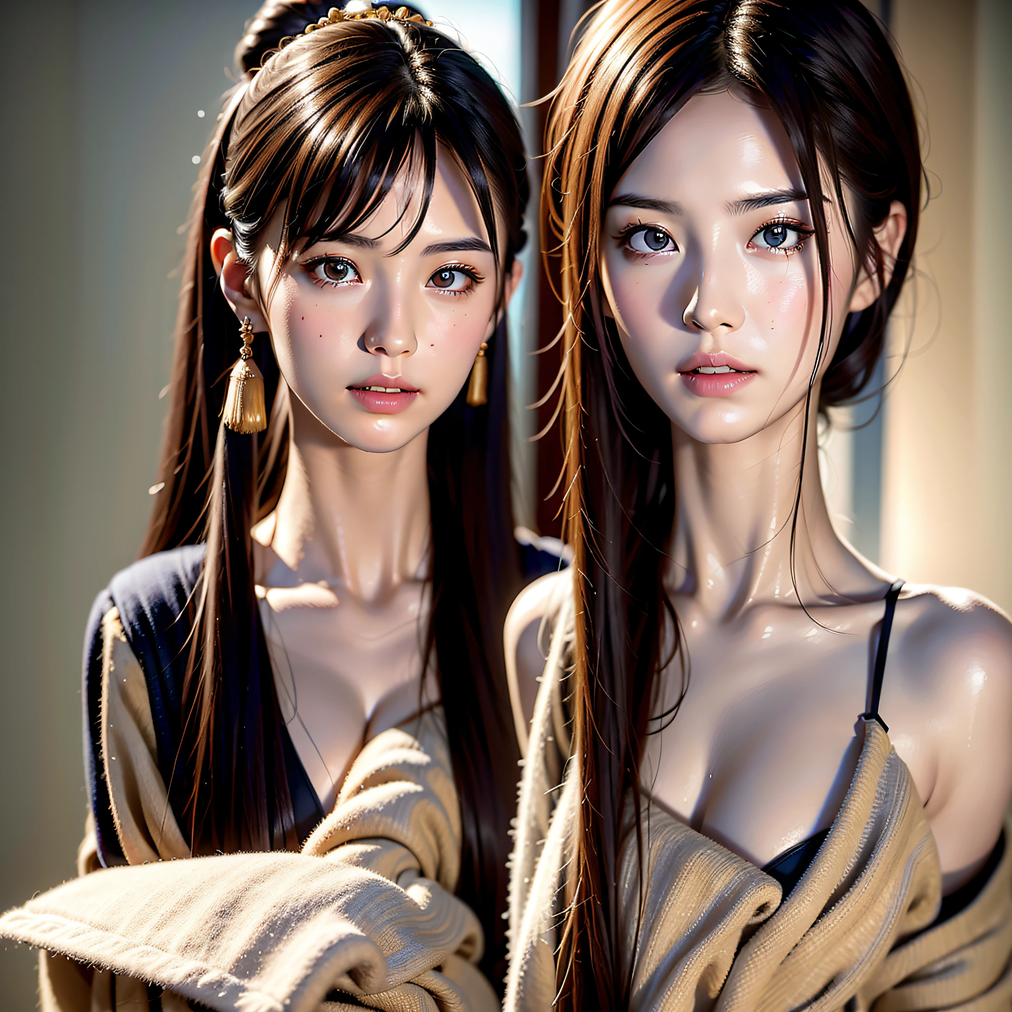 A Chinese girl 18 years old Beautiful eyes, real skin, delicate face, full body picture, hanfu, clothing details, skin details, slim body, delicate and delicate, short hair, black hair, blunt bangs ,beauty, best quality, super detailed, masterpiece, fine detail, high resolution, 8k wallpaper, realistic details, skin details, photoshop \(medium), super detailed, high resolution, extremely detailed, cinematic lighting texture, beautiful, perfect, hd