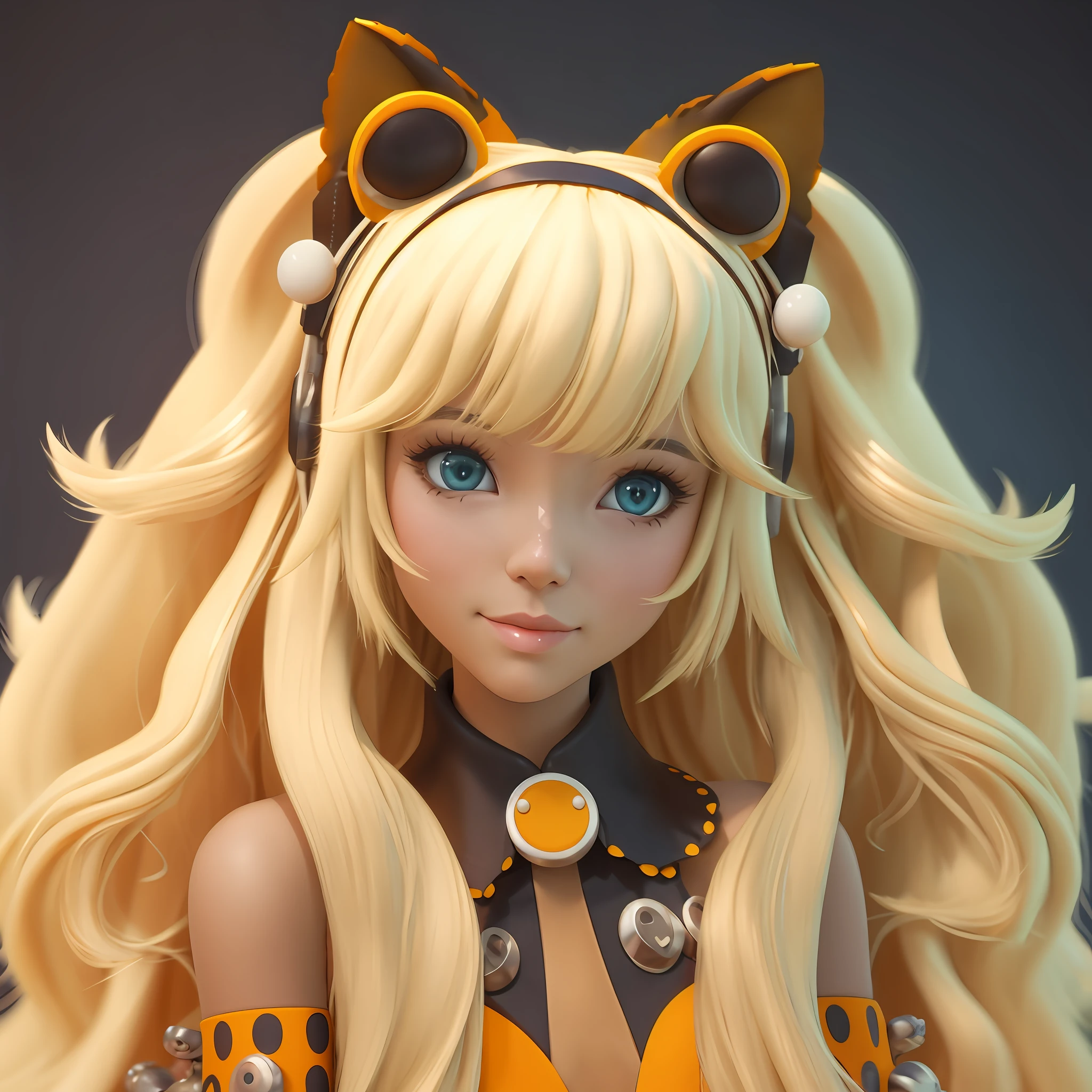 blond haired girl with cat ears and a cat costume, render of a cute 3d anime girl, anime styled 3d, beautiful young catgirl, 3d anime girl, 3 d render stylized, stylized anime, 3 d render character art 8 k, anime catgirl, attractive cat girl, photorealistic anime girl render, girl with cat ears, catgirl