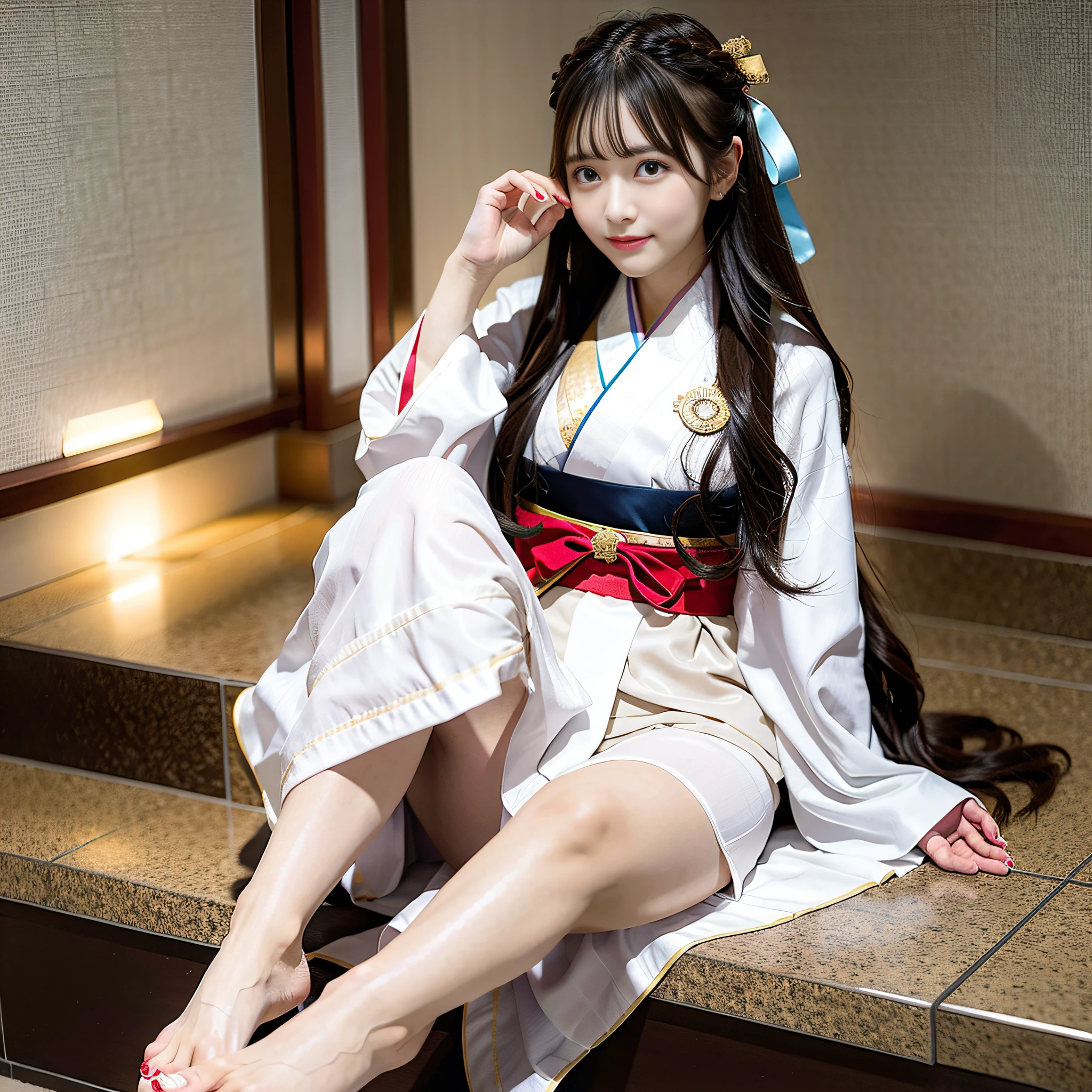 Role play, good-looking feet, long hair, cute Korean stars, big breasts, hanbok, sexy, barefoot,